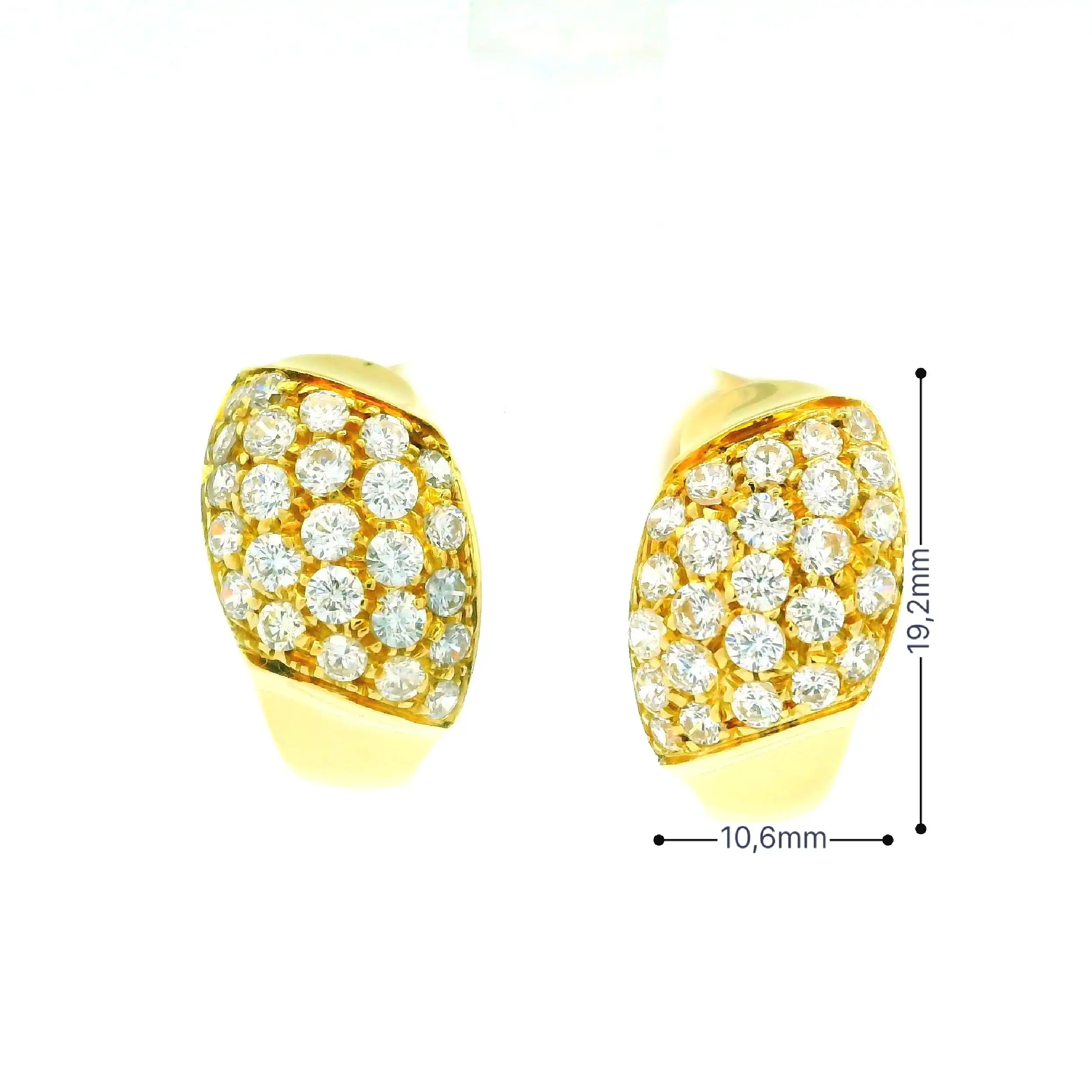 Ohrclips Gelbgold mit Zirkonia Ohrclips Gelbgold mit Zirkonia