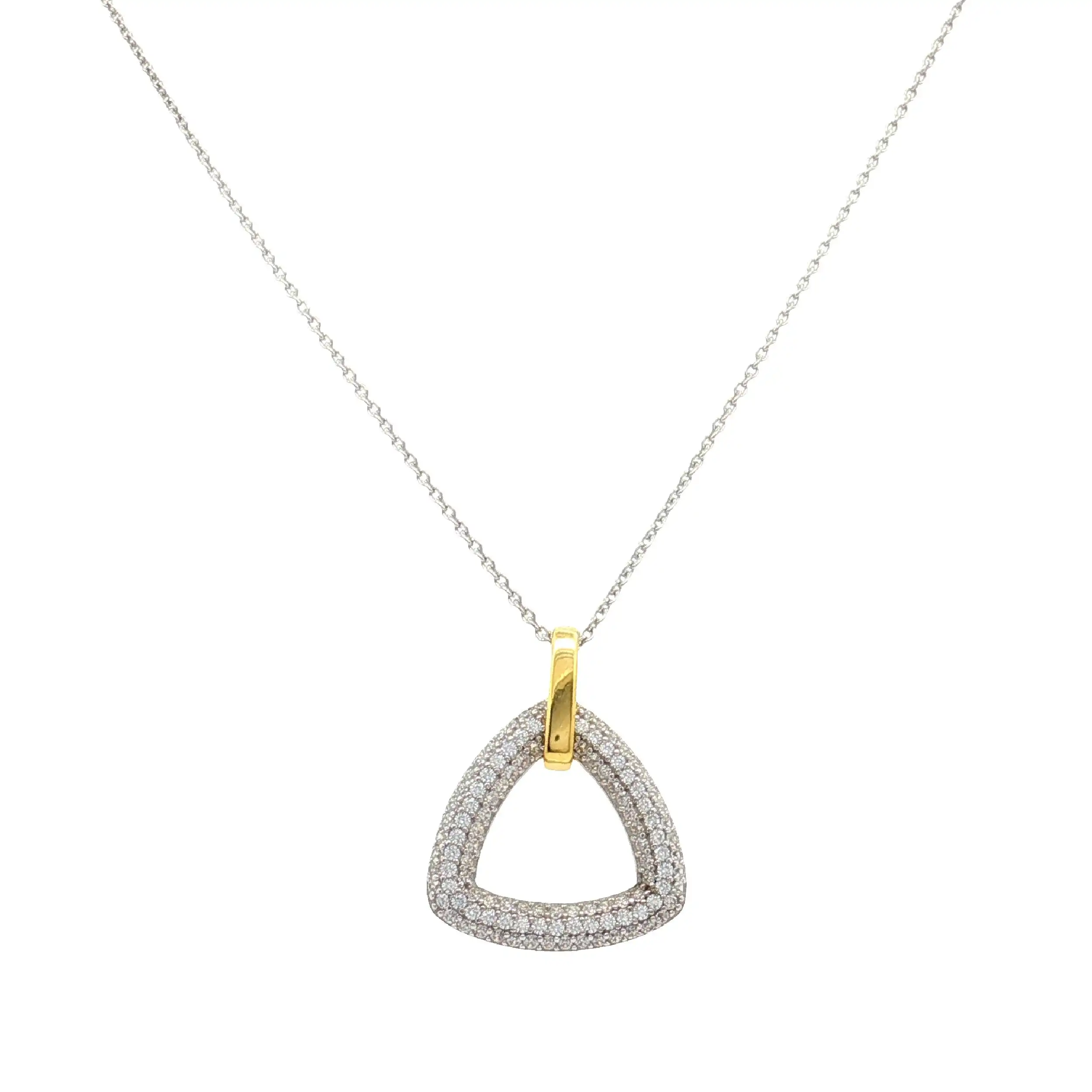 Ankercollier Silber teilvergoldet mit Zirkonia Ankercollier Silber teilvergoldet mit Zirkonia