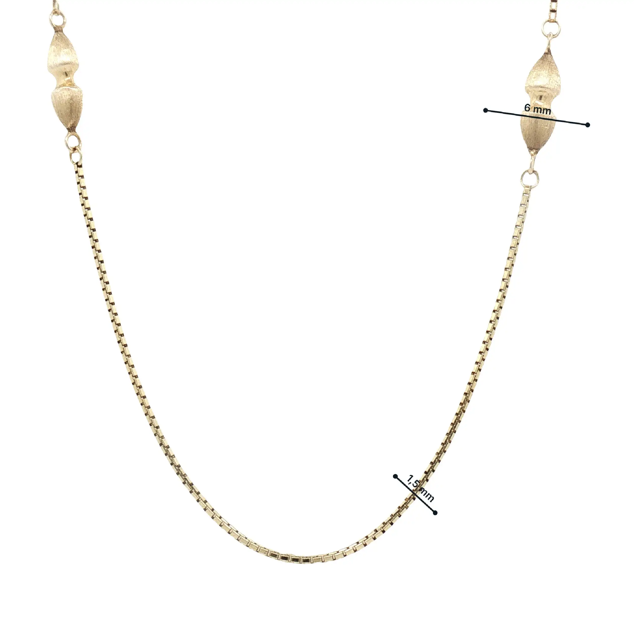 Venezianerkette Gelbgold mit Zwischenelementen