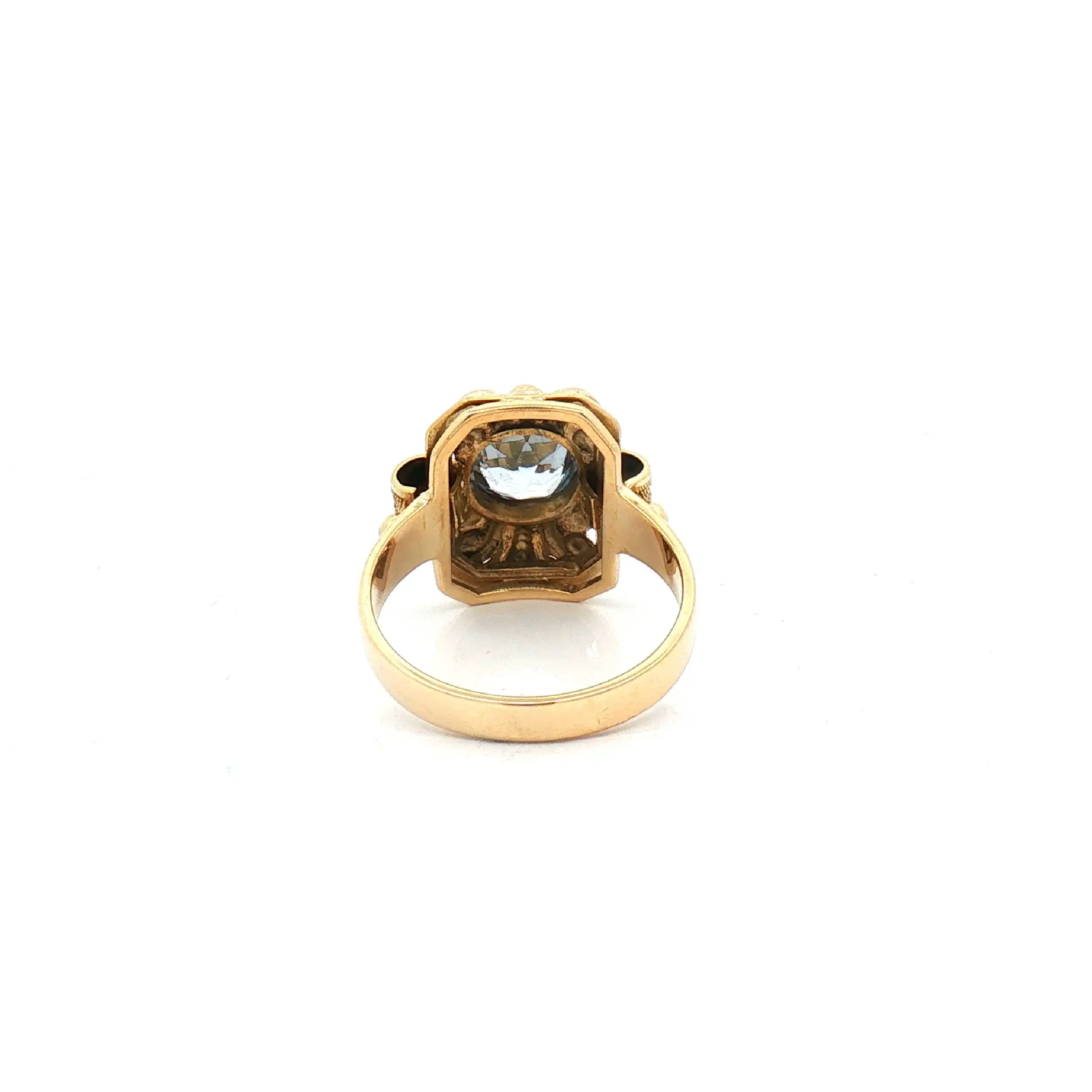 Ring Gelbgold mit blauen Farbstein