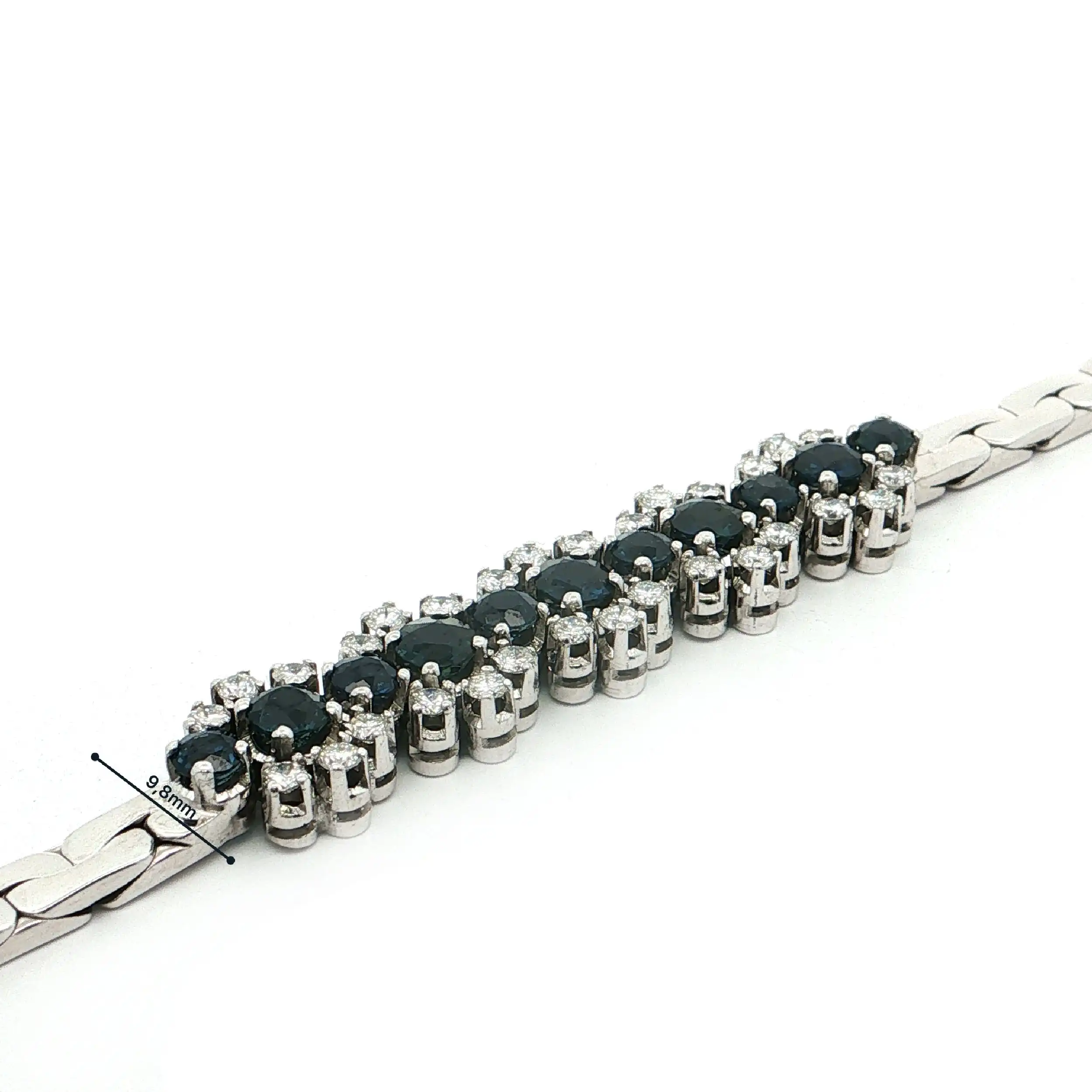 Armband Weißgold mit Saphiren und Brillanten Armband Weißgold mit Saphiren und Brillanten
