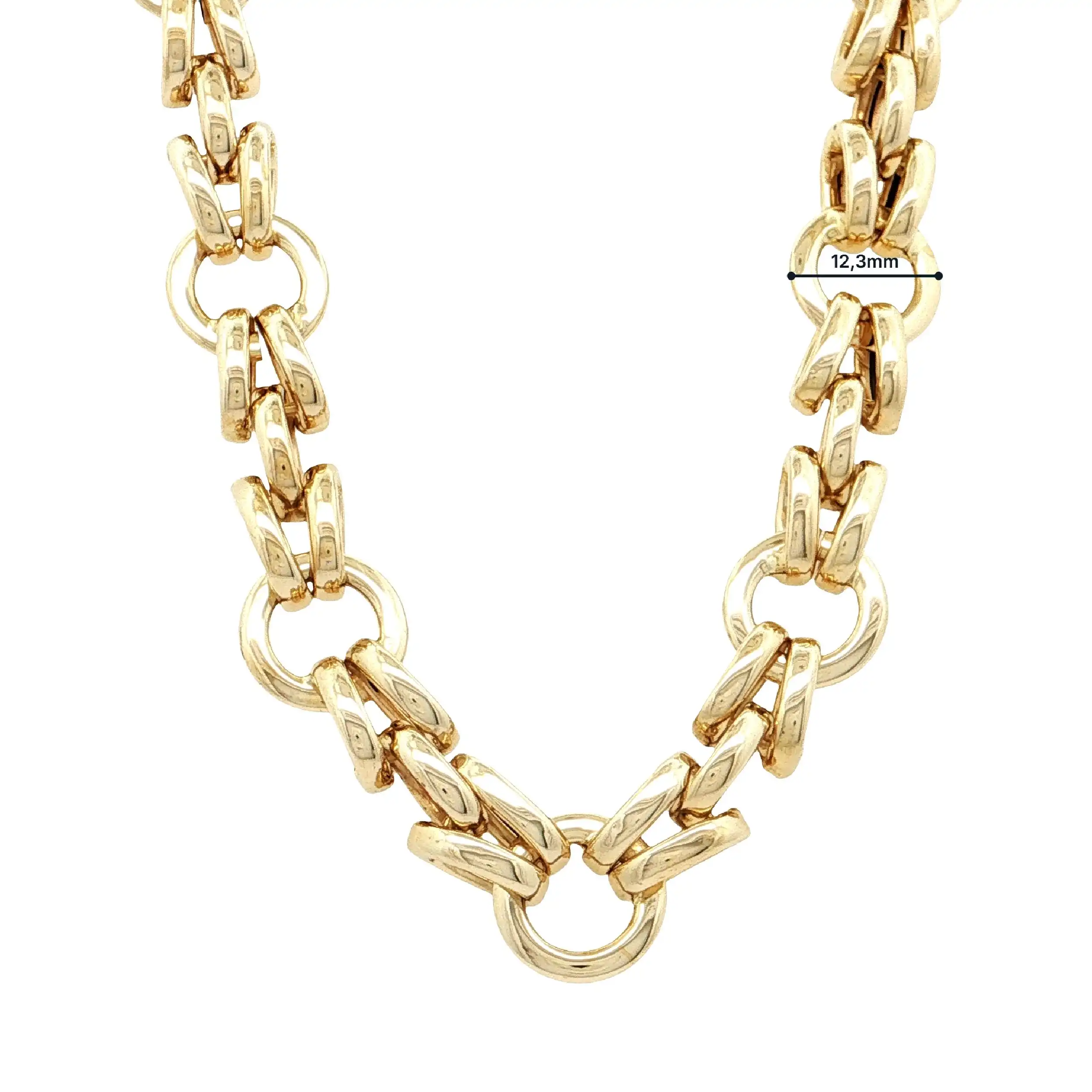 Kette Gelbgold mit Rubinen am Verschluss
