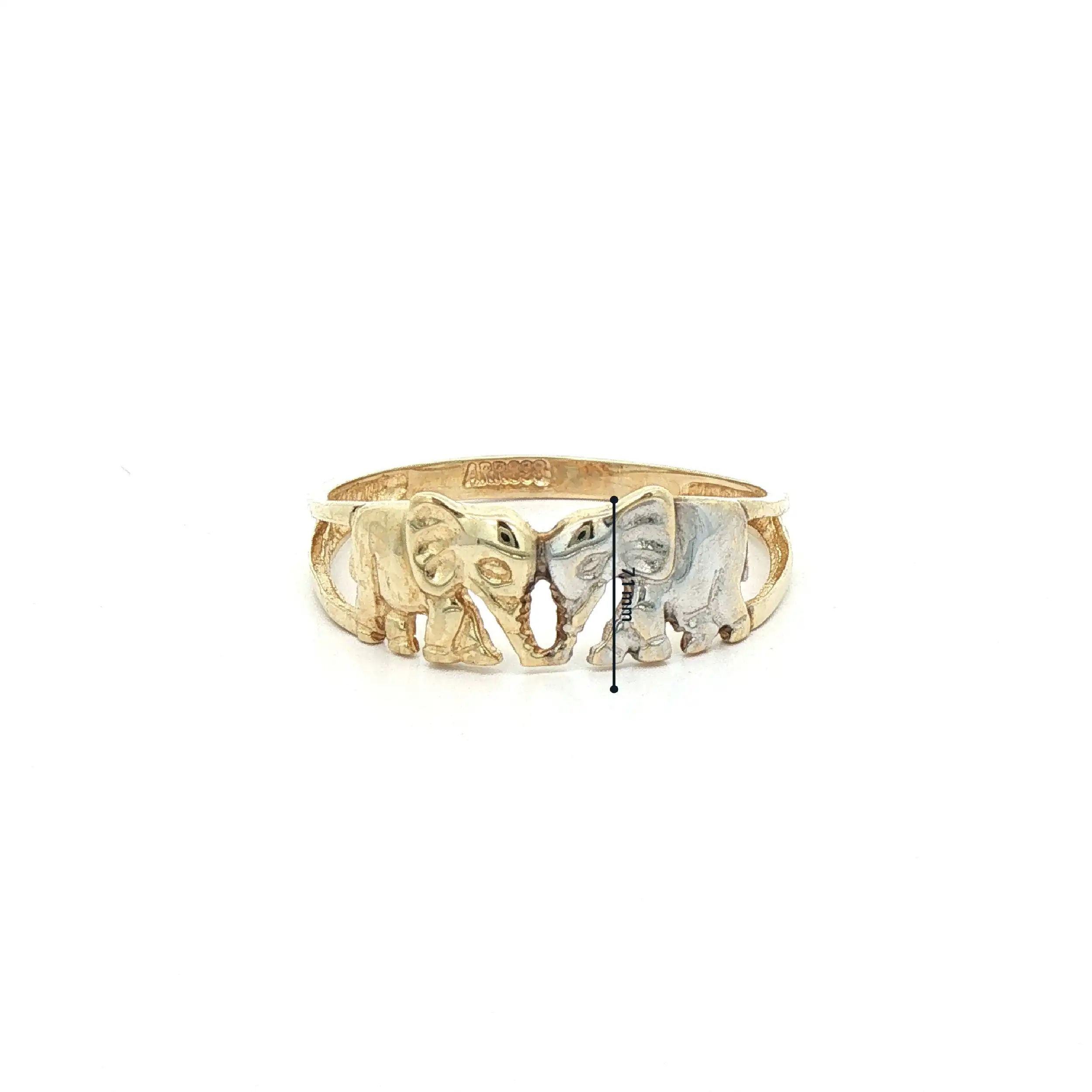 Ring Bicolor mit Elefanten