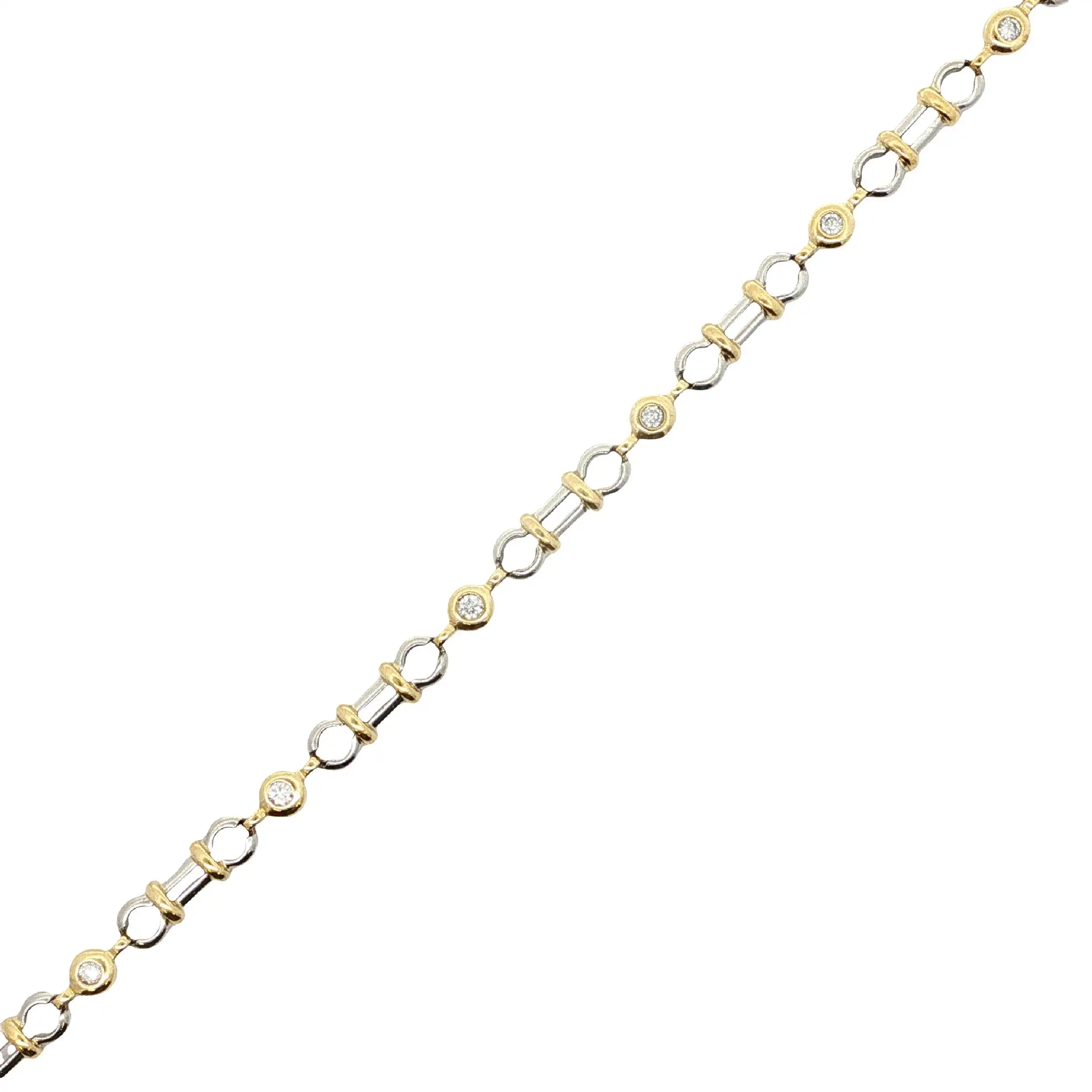 Armband Platin mit Gelbgold & Brillanten