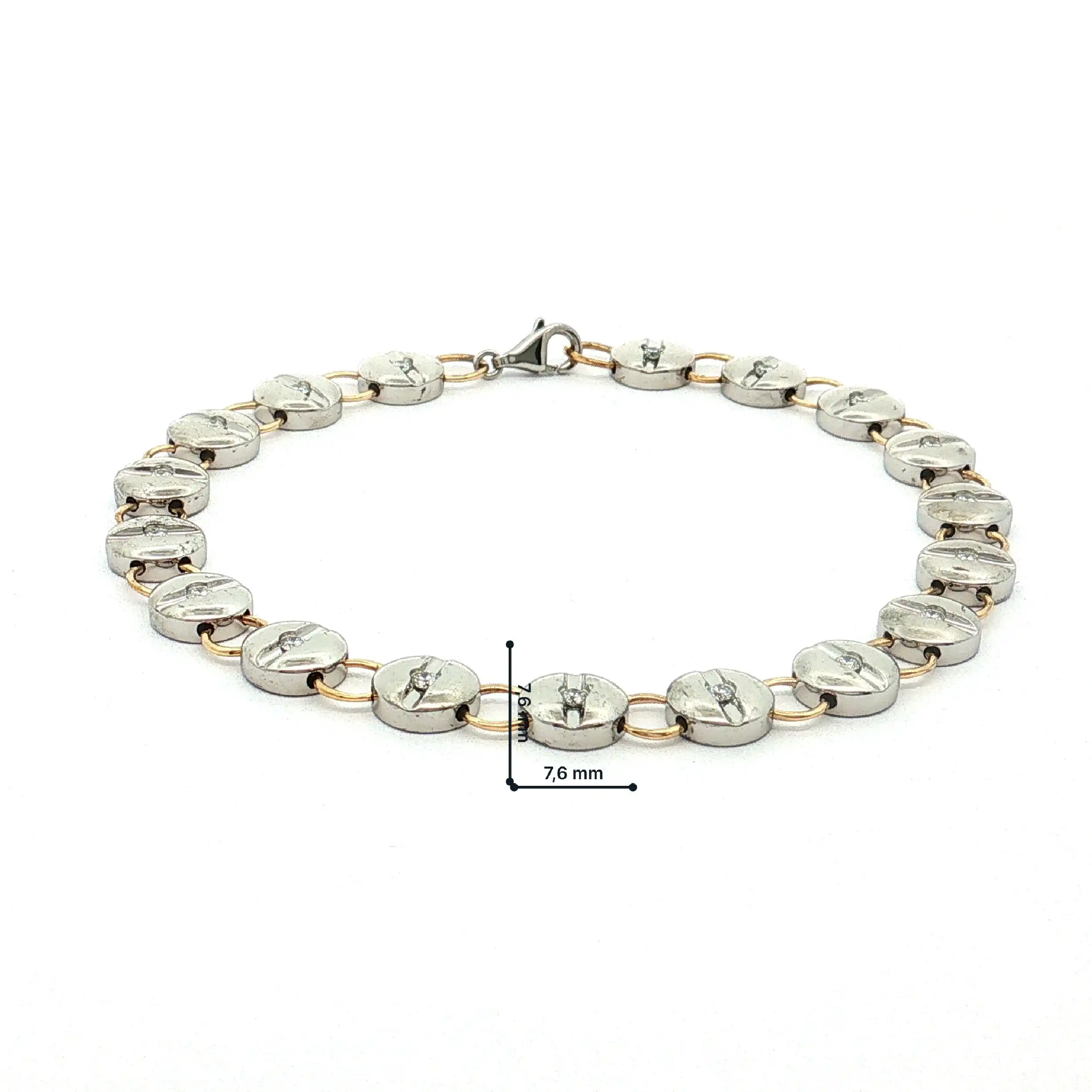 Armband Platin/Gelbgold mit Brillanten