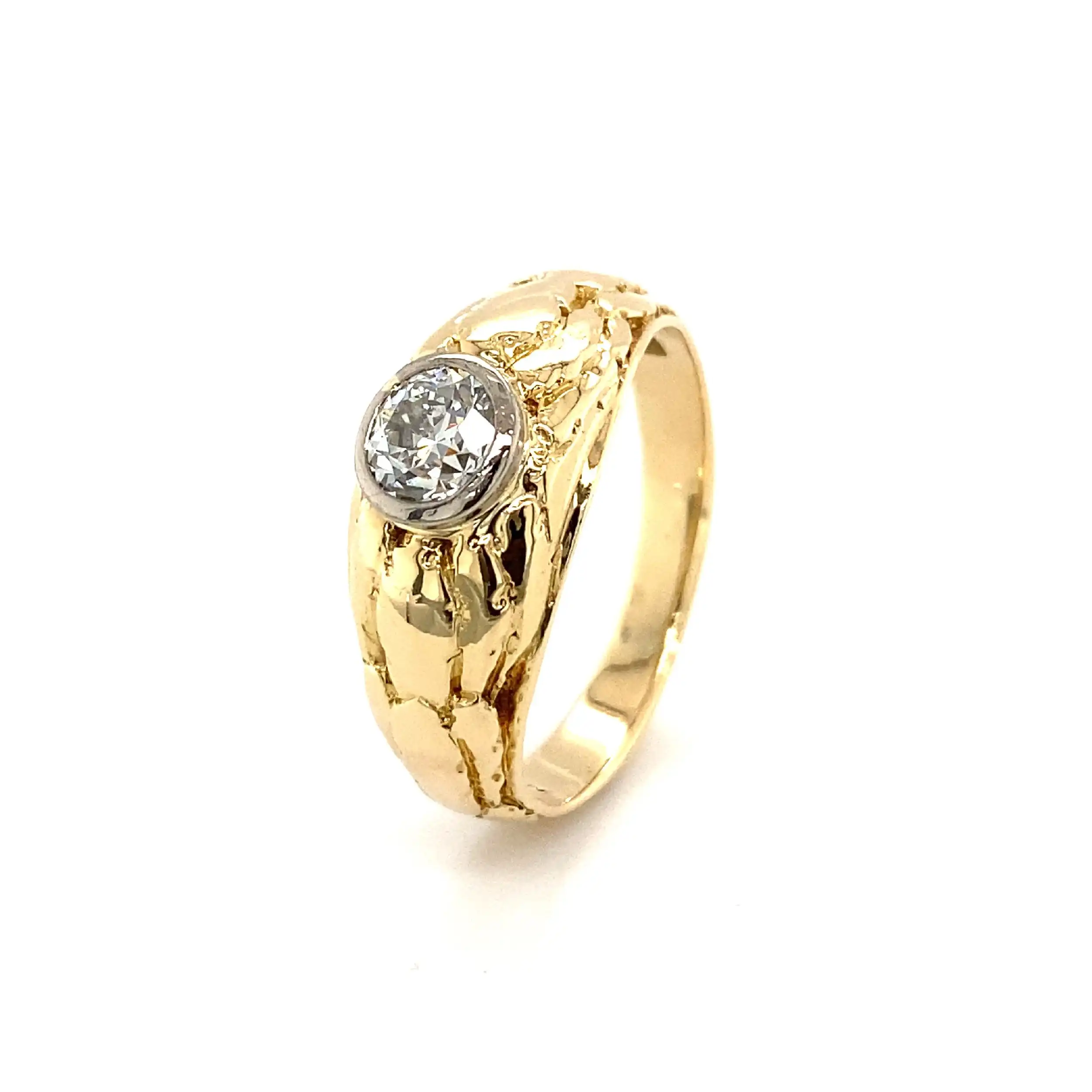 Ring Gelbgold mit Altschliff-Brillant Ring Gelbgold mit Altschliff-Brillant