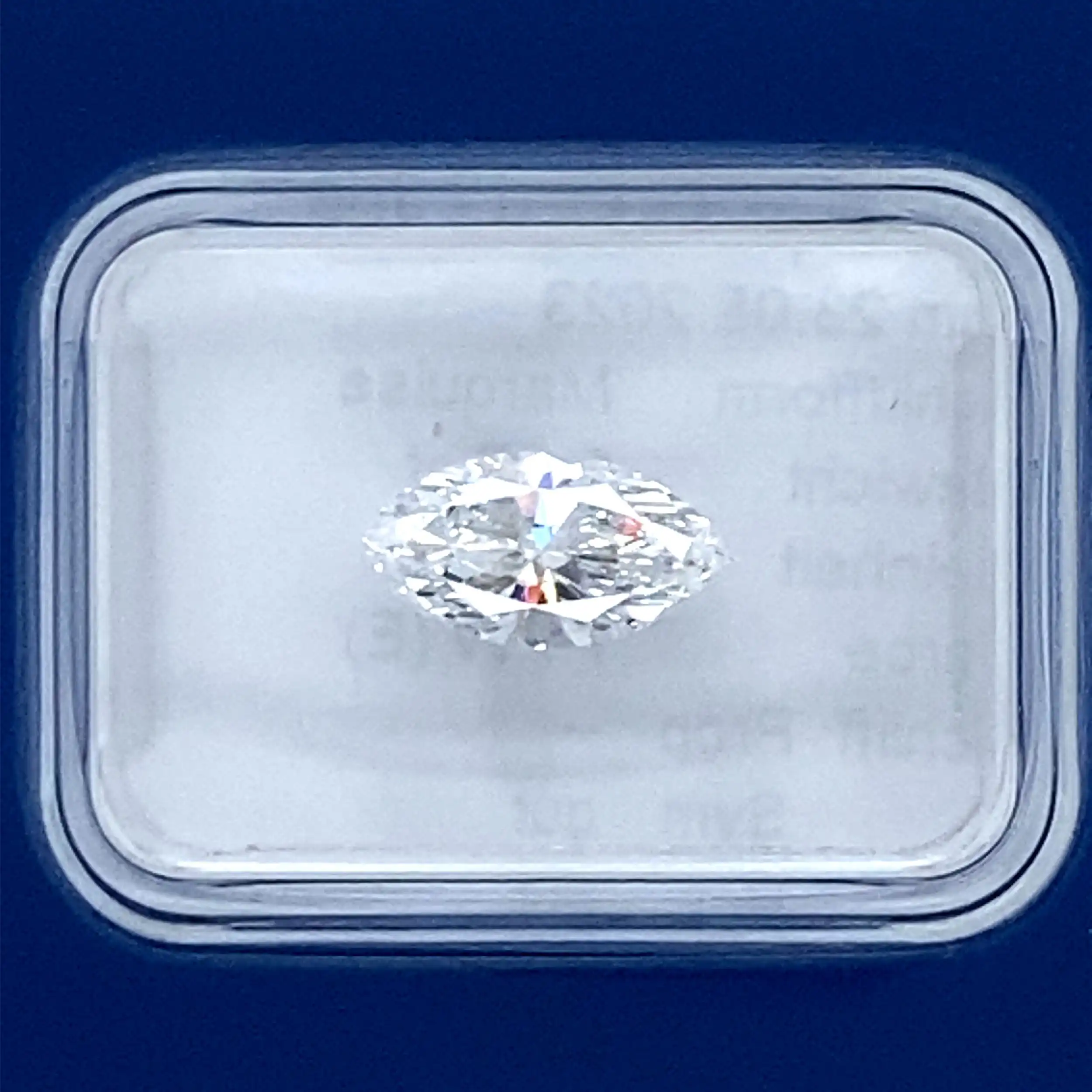 Diamant Marquiseschliff 0,871ct E/SI1 G/G, eingeschweißt mit Expertise von DPL 
