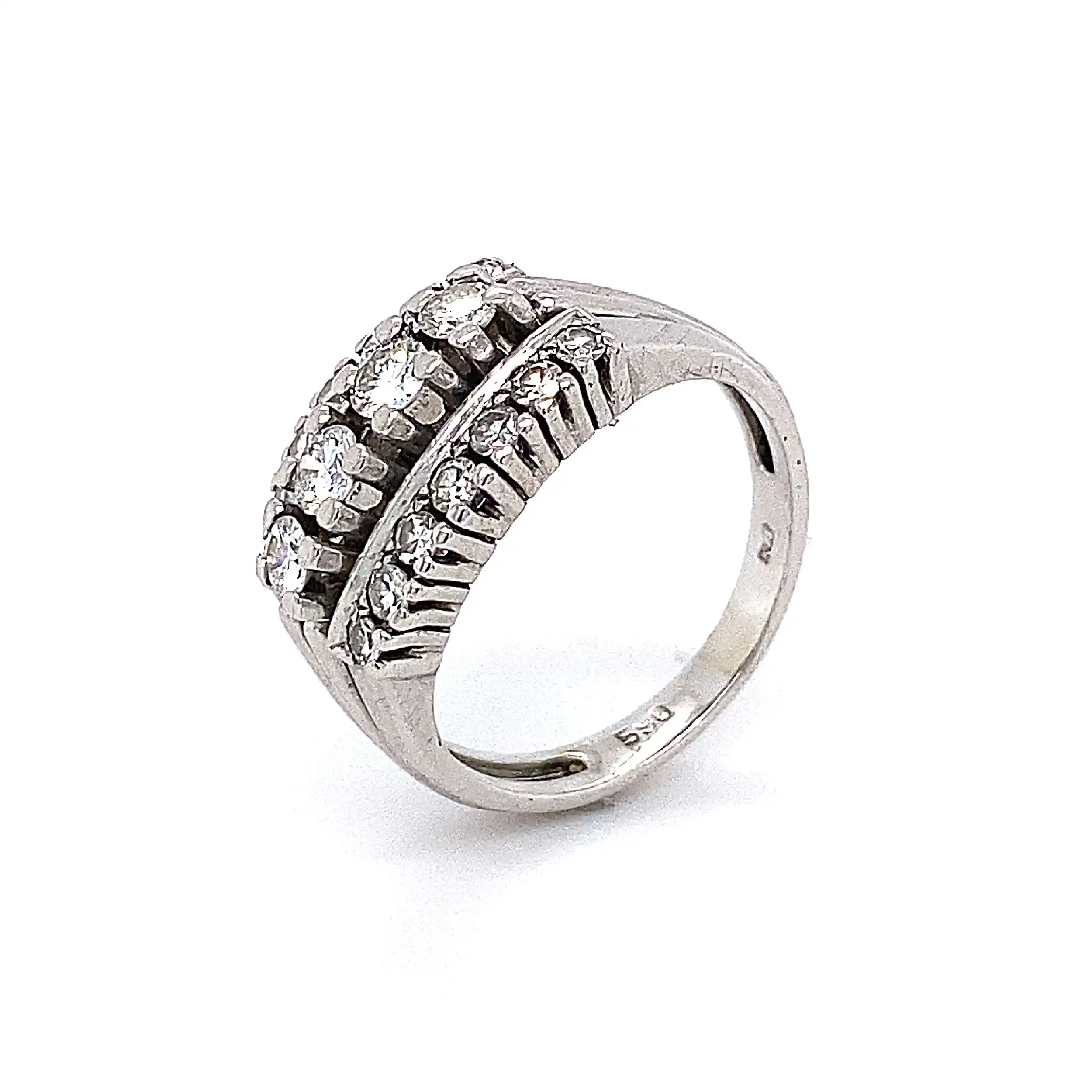 Ring Weißgold mit Brillanten und Diamanten Ring Weißgold mit Brillanten und Diamanten