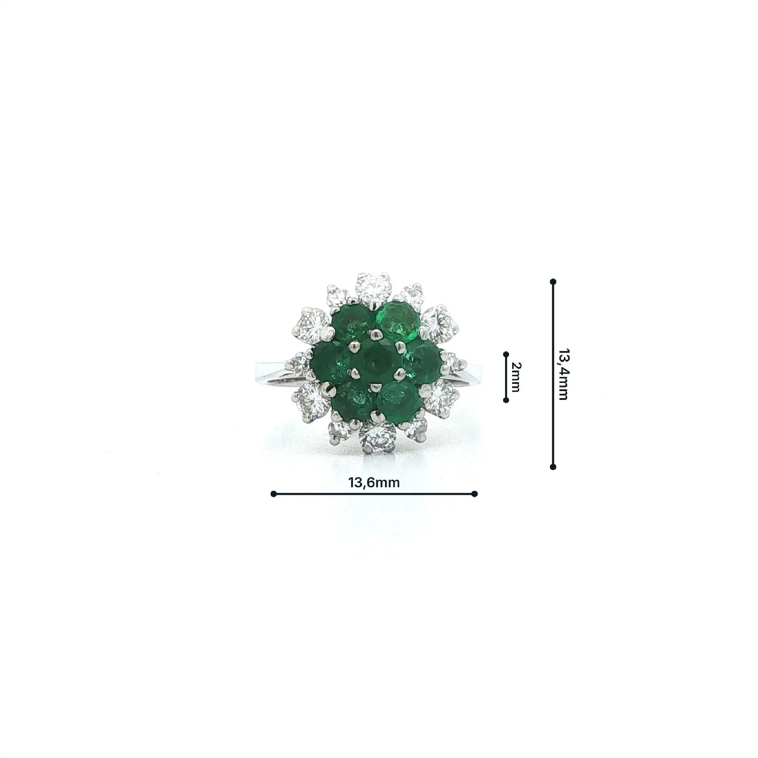 Ring Weißgold mit Smaragden & Brillanten
