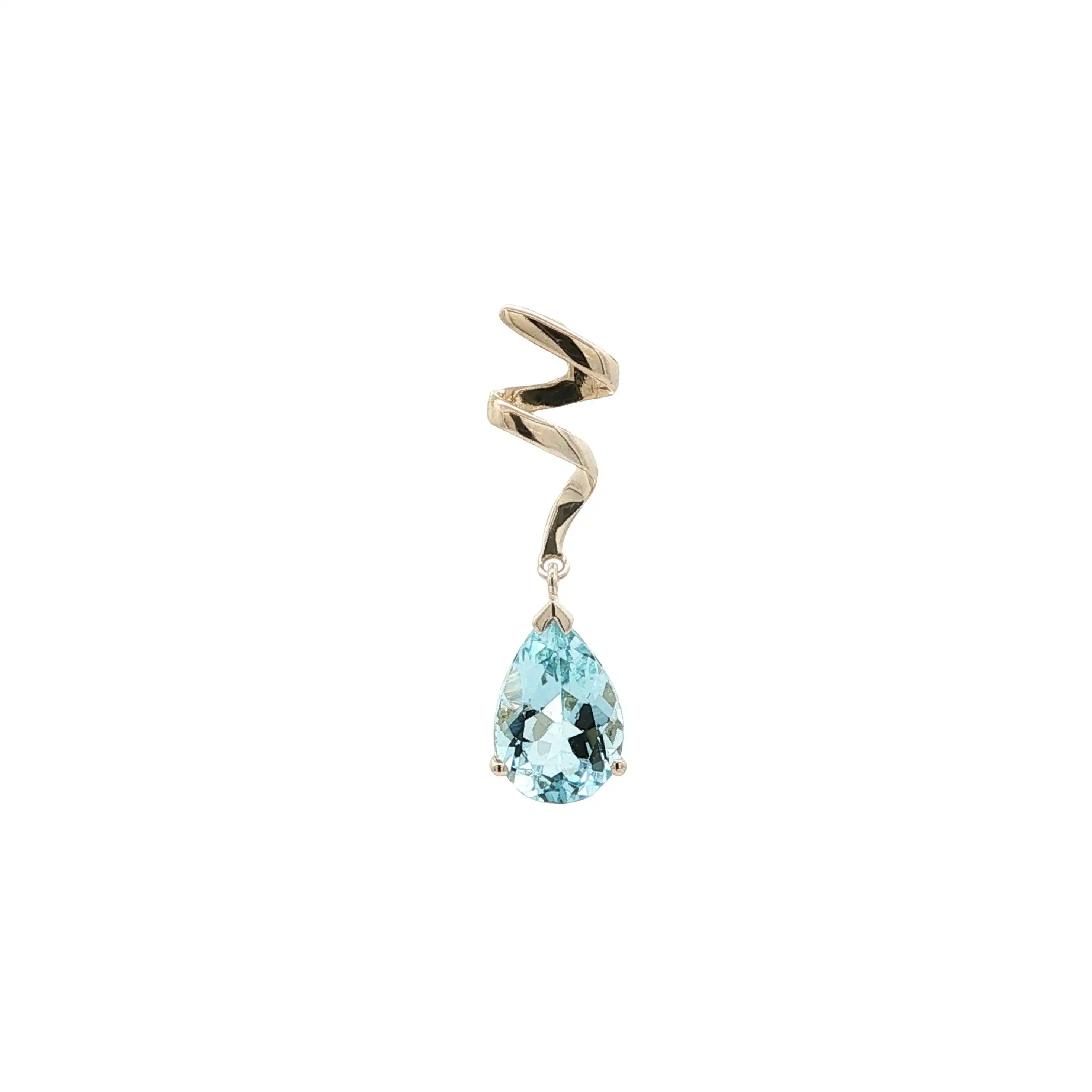 Anhänger Gelbgold mit Aquamarin