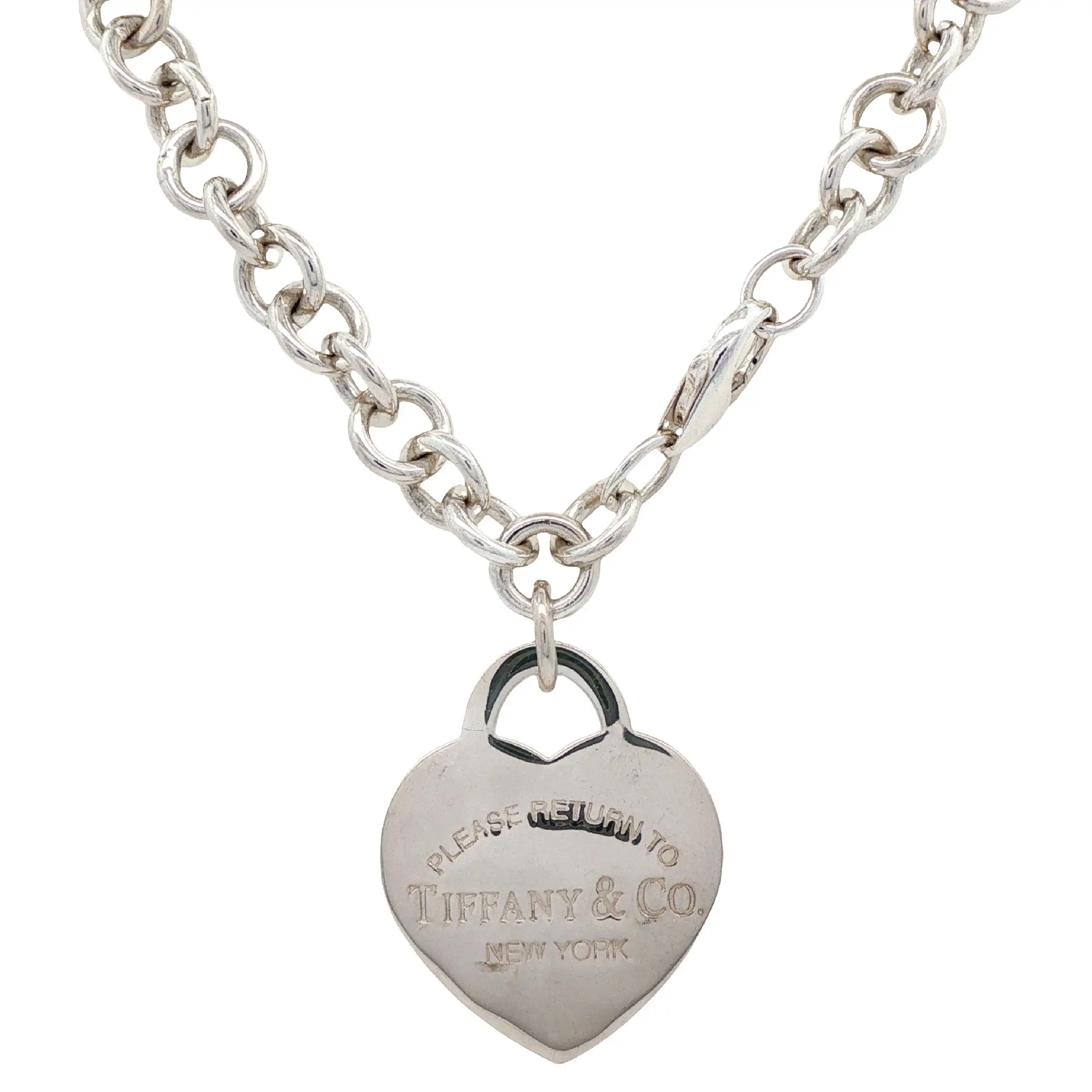 Kette Silber Choker Tiffany&Co. Jumbo Heart Tag