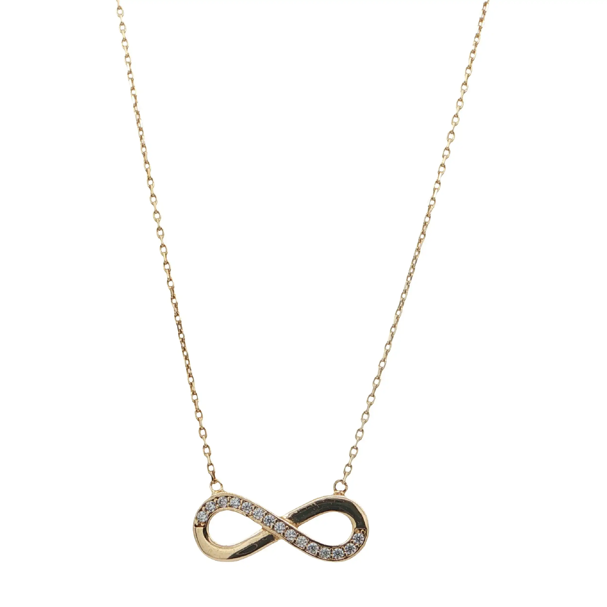 Collier Gelbgold "Infinity" mit Zirkonia