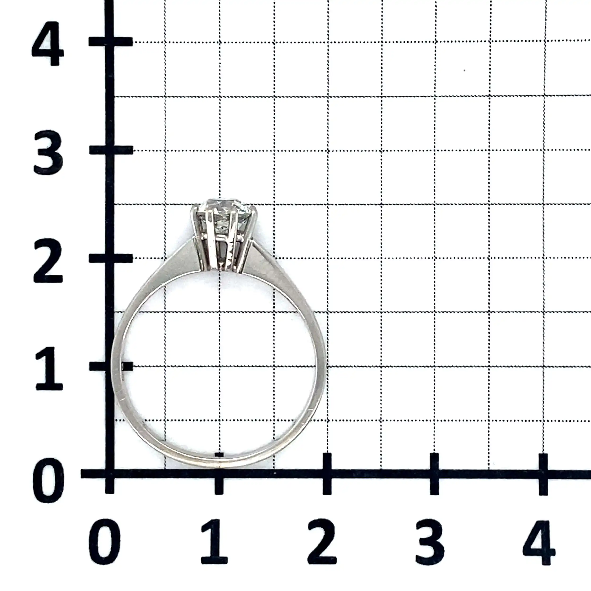 Ring Weißgold mit Altschliff Diamant, mattiert Ring Weißgold mit Altschliff Diamant, mattiert