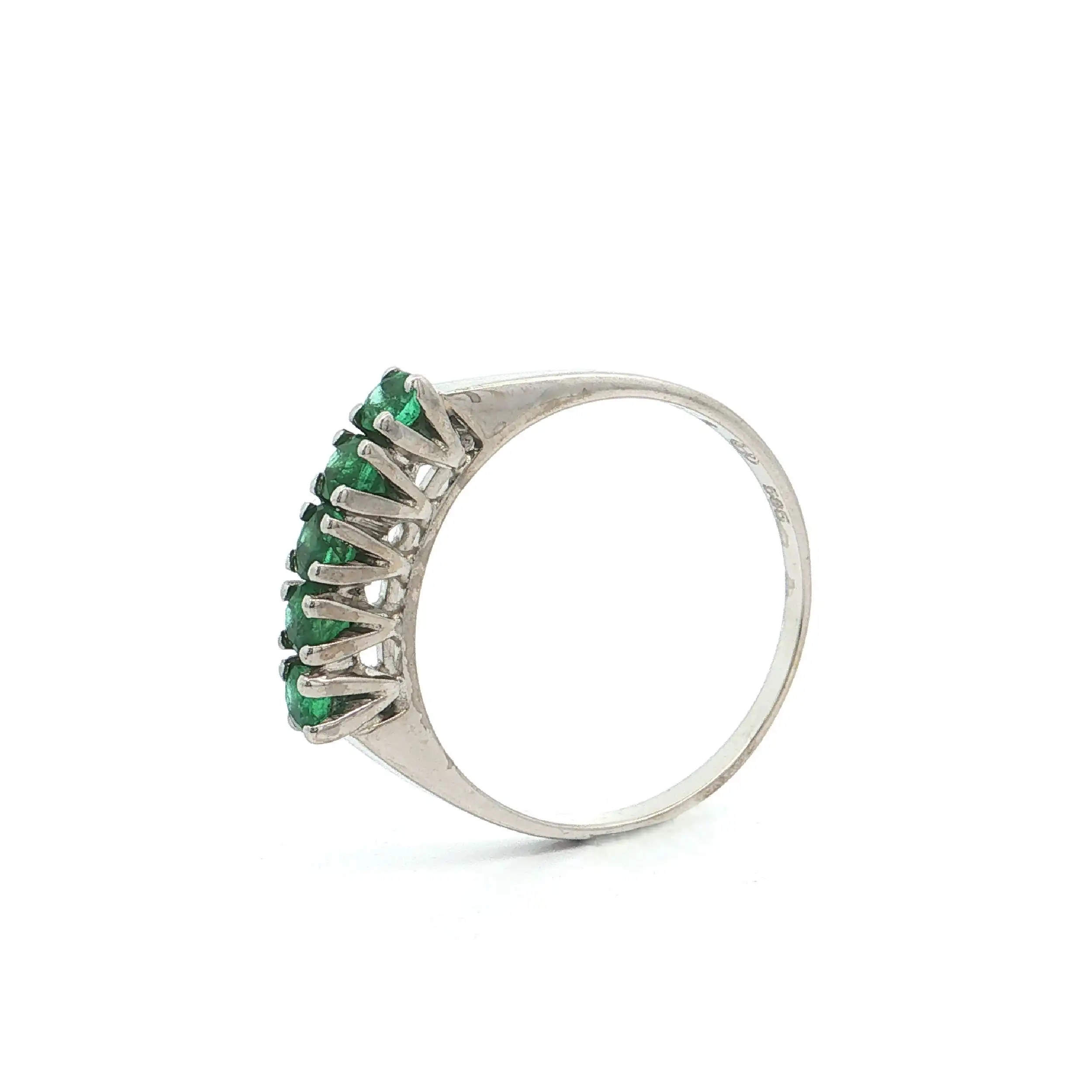 Ring Weißgold mit Smaragden