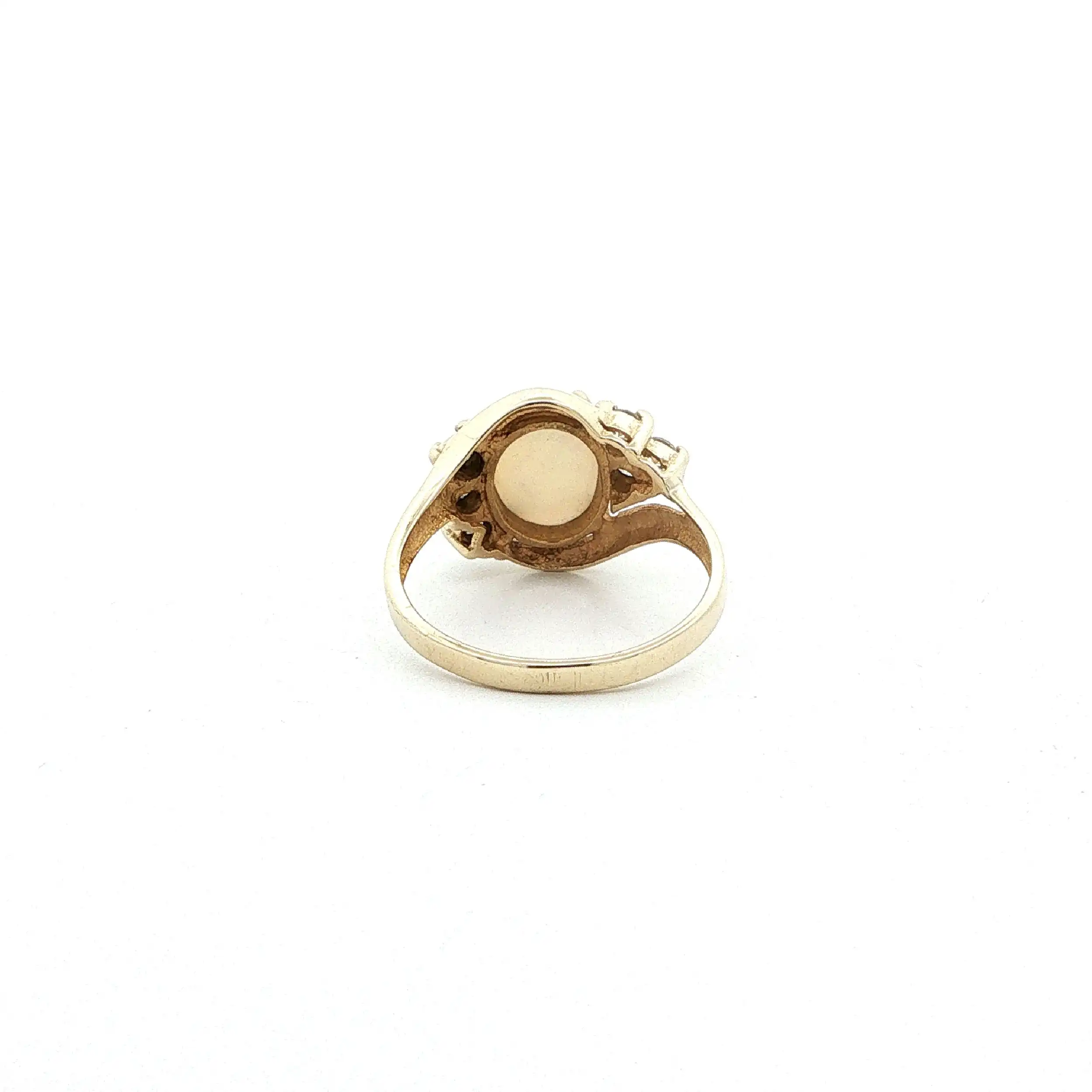Ring Gelbgold mit Opal & Zirkonia Ring Gelbgold mit Opal & Zirkonia