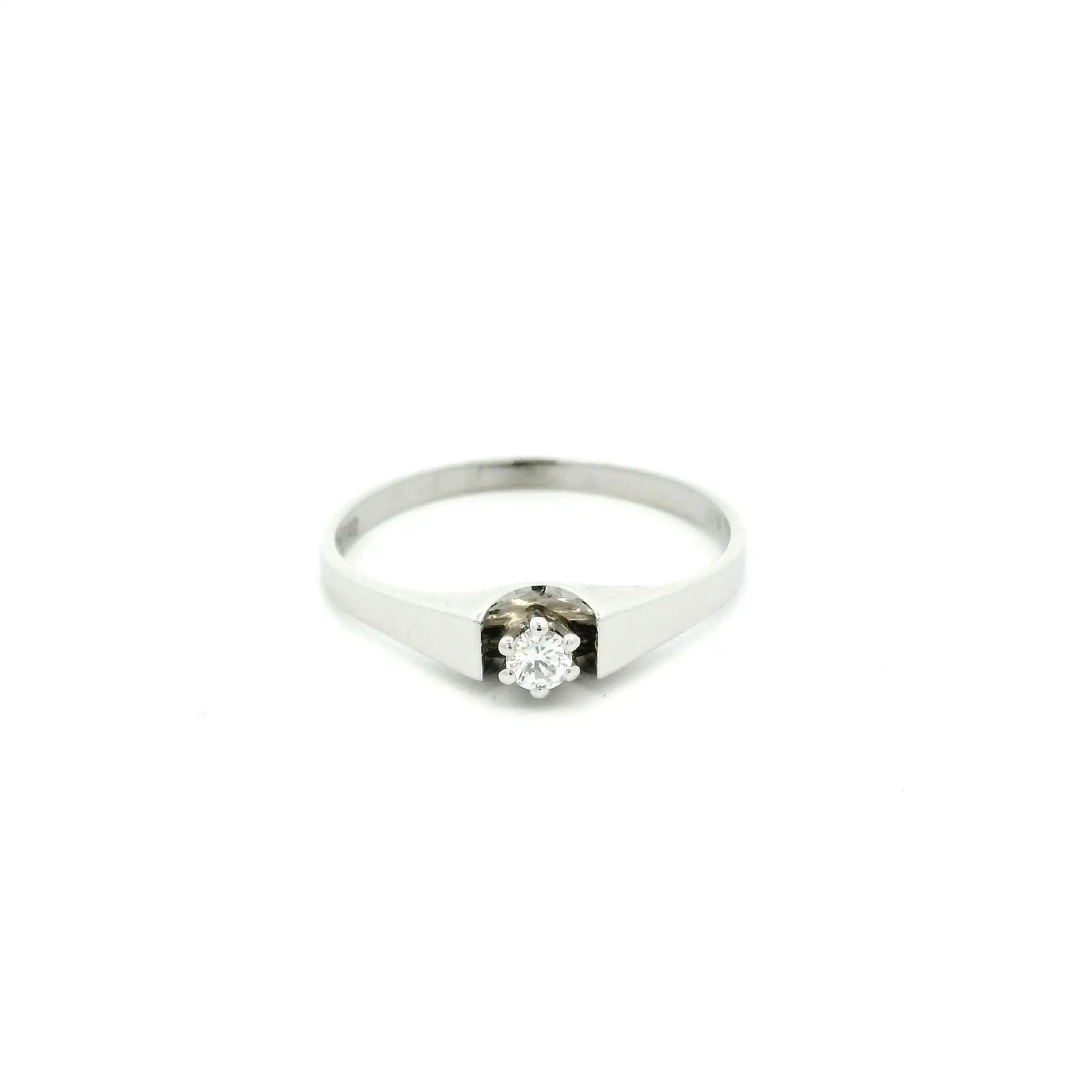 Ring Weißgold mit Brillant Ring Weißgold mit Brillant