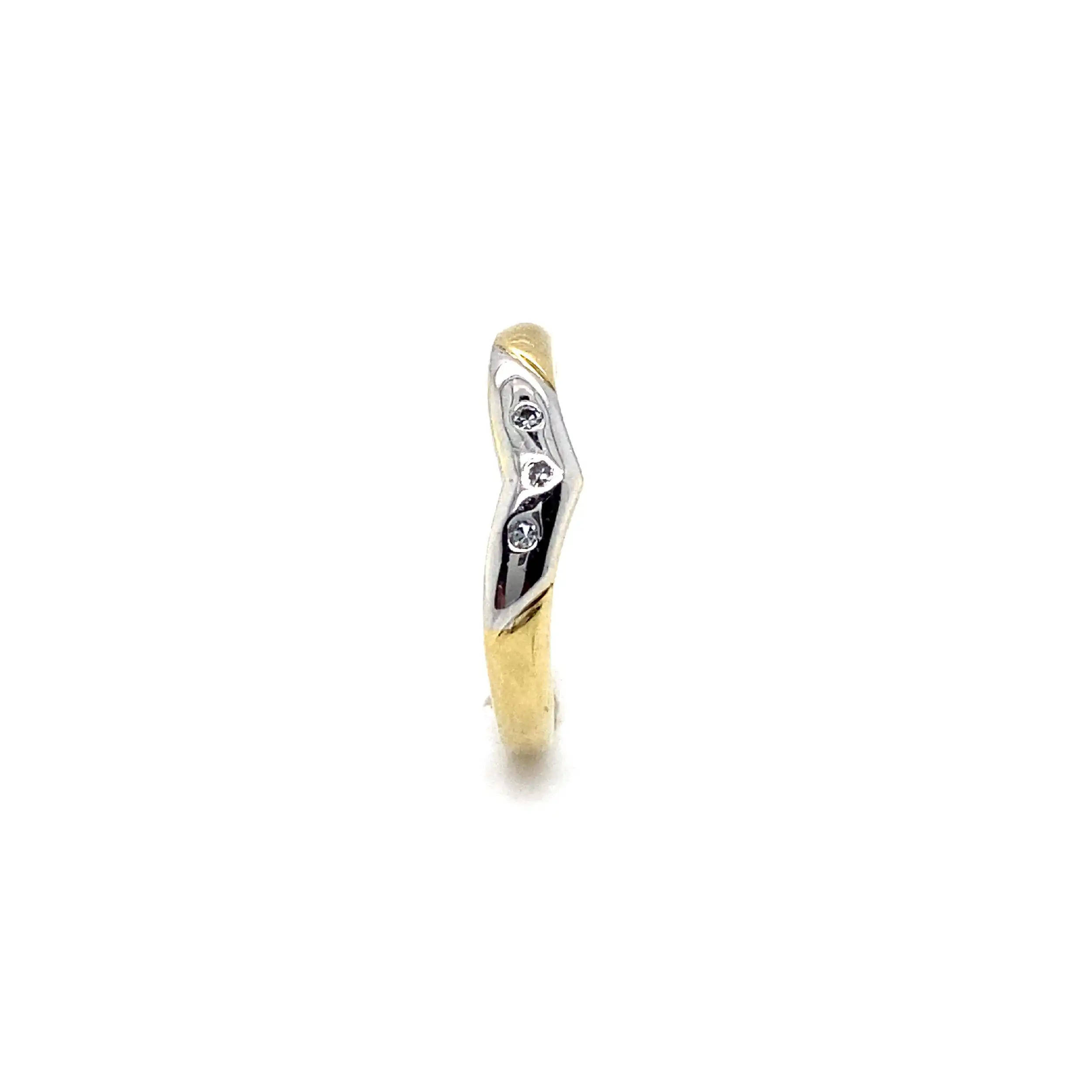 Ring bicolor mit Diamanten ca 0,03ct Ring bicolor mit Diamanten ca 0,03ct