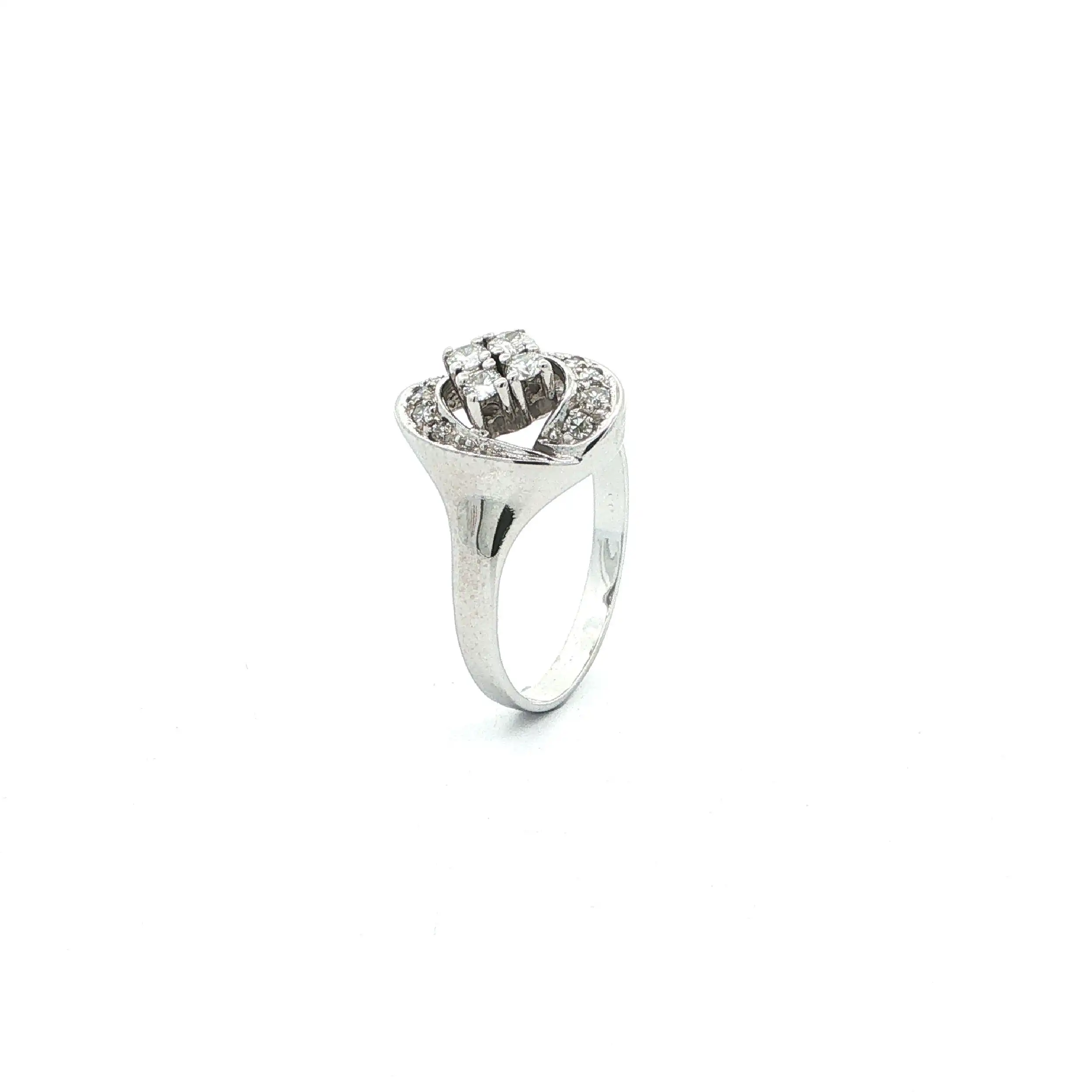 Ring Weißgold mit Brillanten & Diamanten Ring Weißgold mit Brillanten & Diamanten