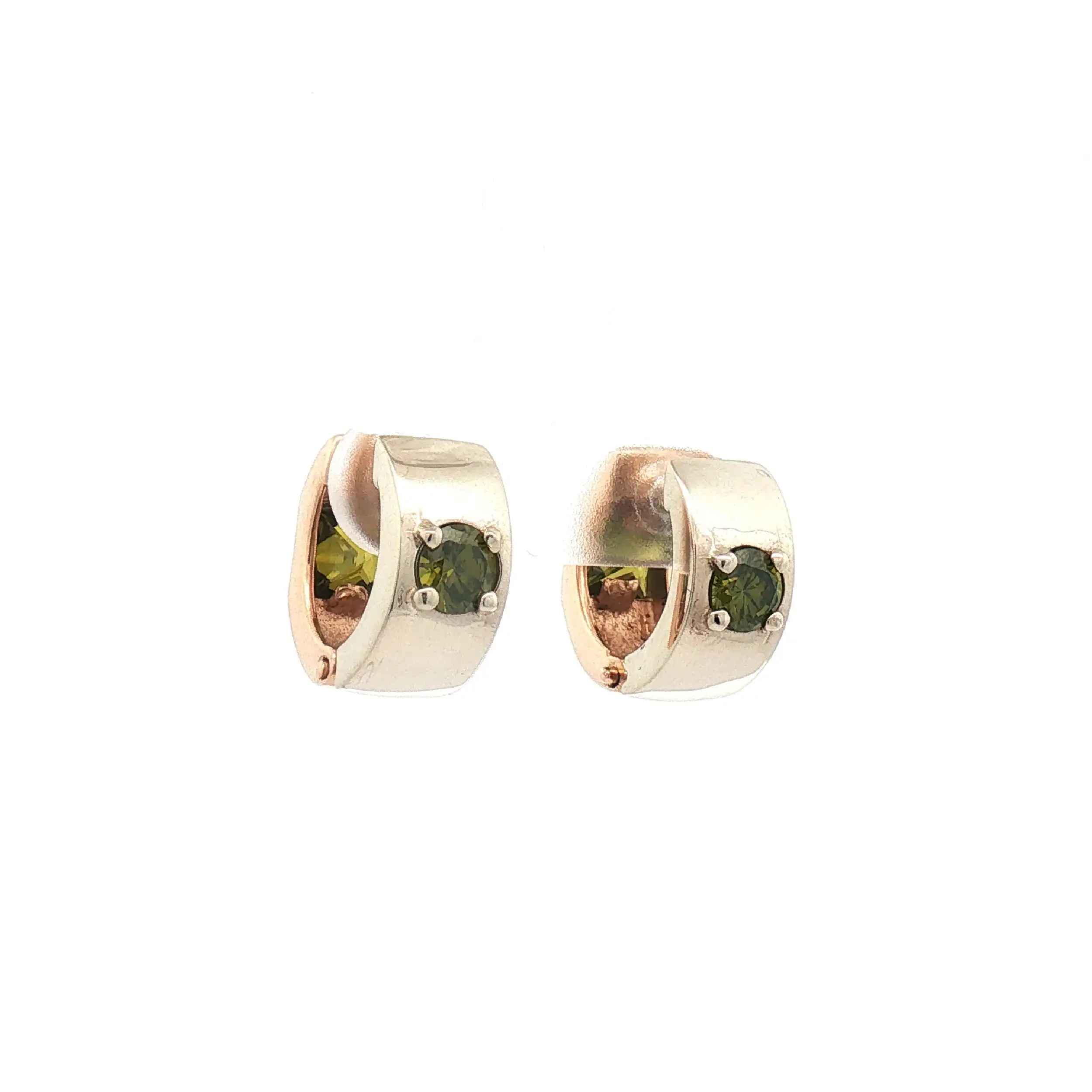 Creolen Bicolor mit Peridot