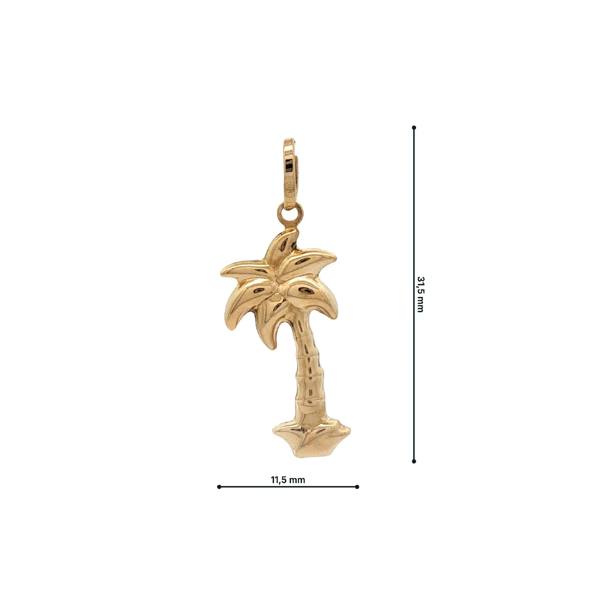 Anhänger Gelbgold Palme
