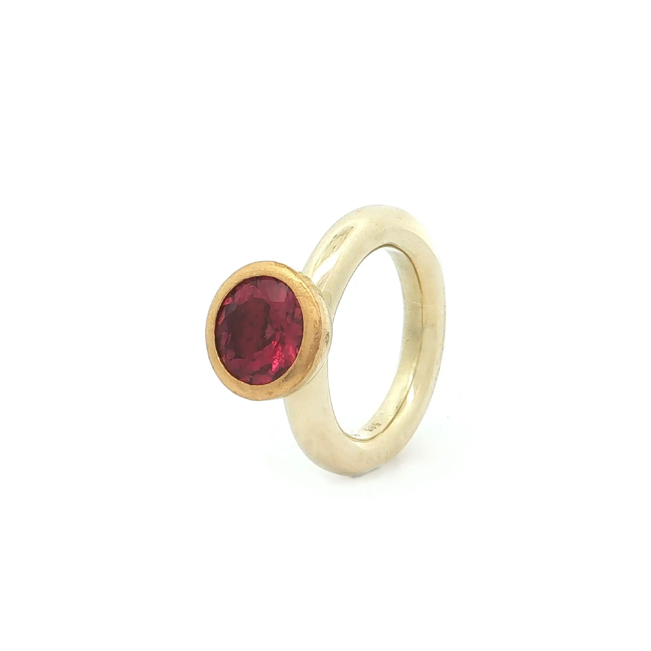 Ring Gelbgold mit pinkem Turmalin