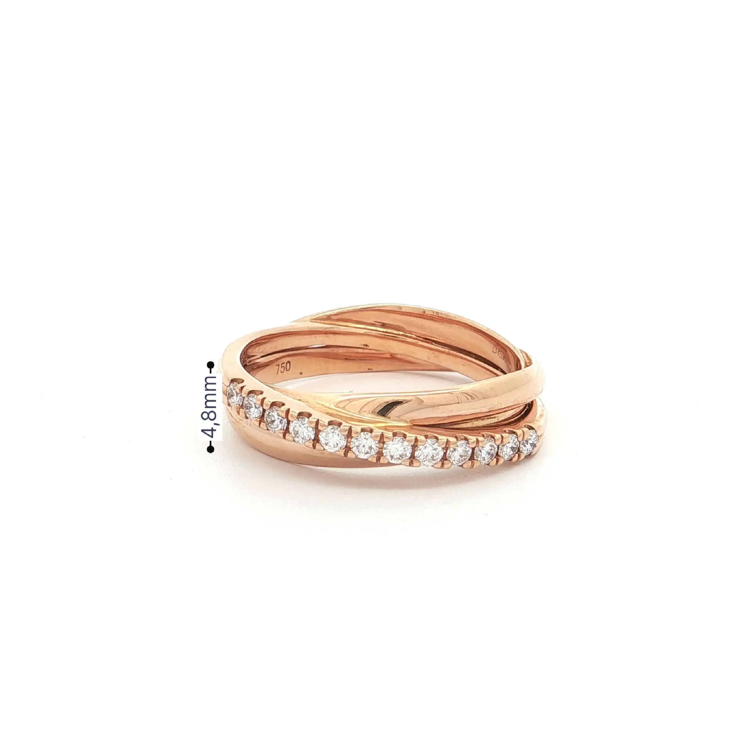 Ring Roségold gedreht mit Brillanten Ring Roségold gedreht mit Brillanten