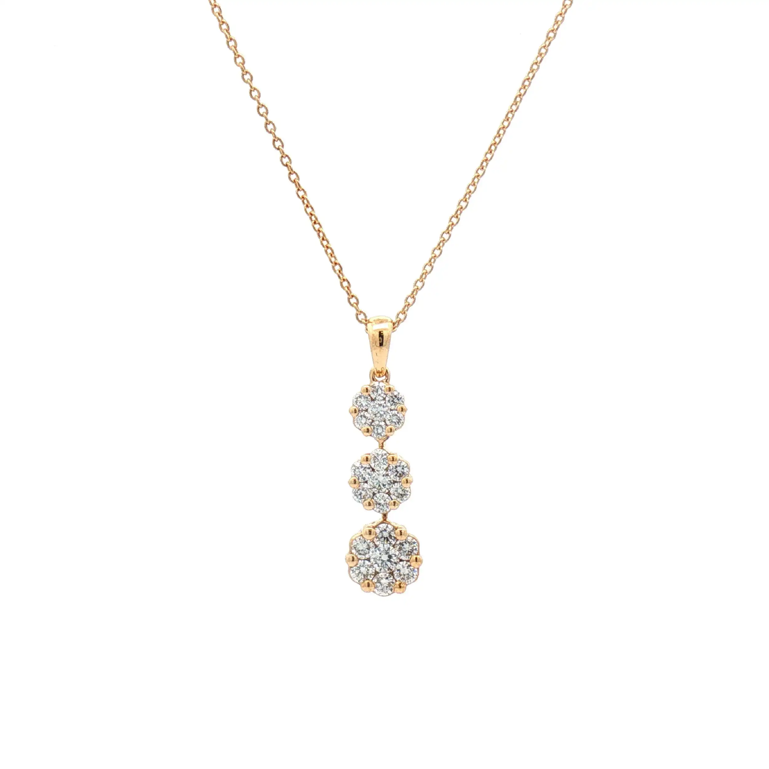 Rundankerkette Gelbgold mit Brillantanhänger Rundankerkette Gelbgold mit Brillantanhänger