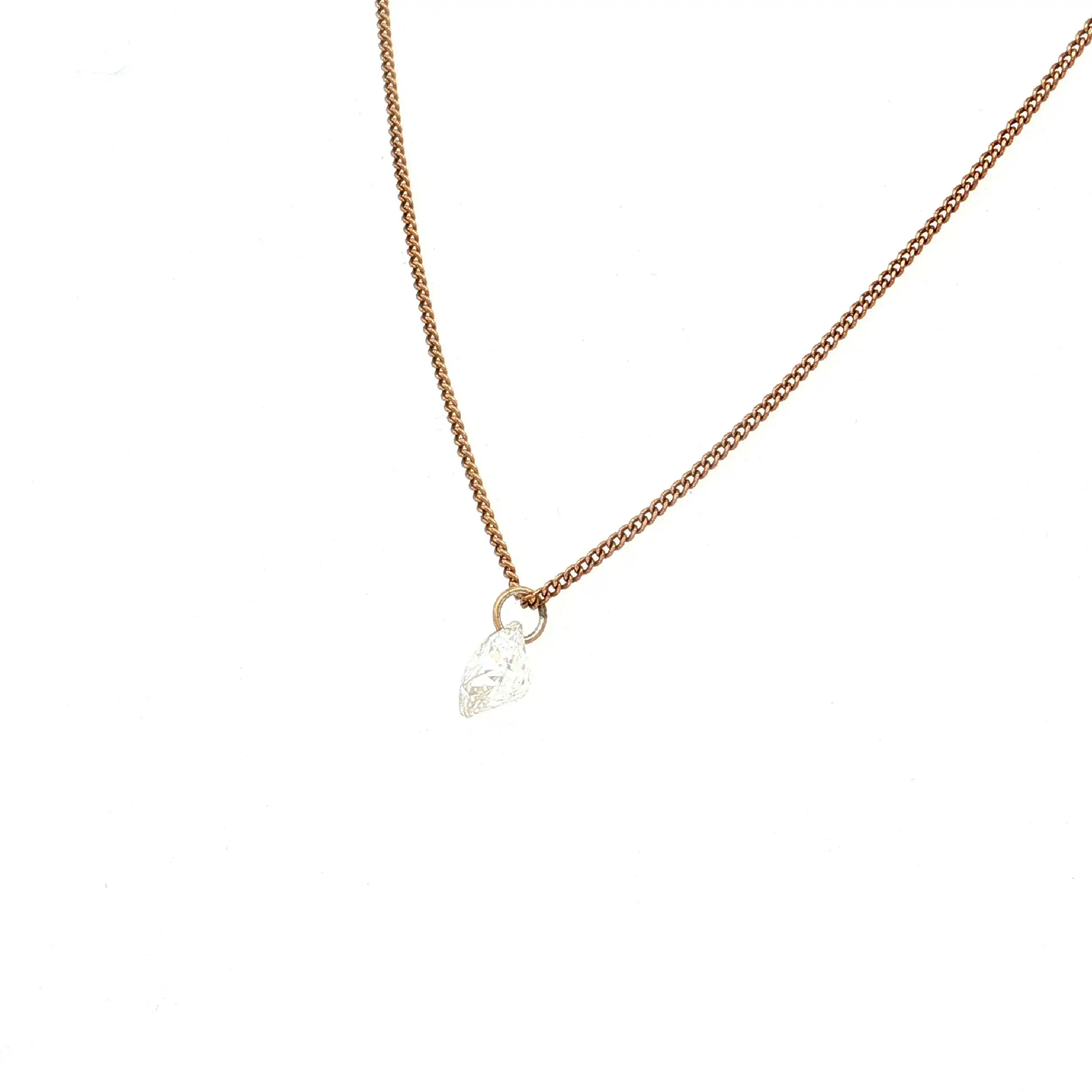 Kette Roségold mit Anhänger Zirkonia