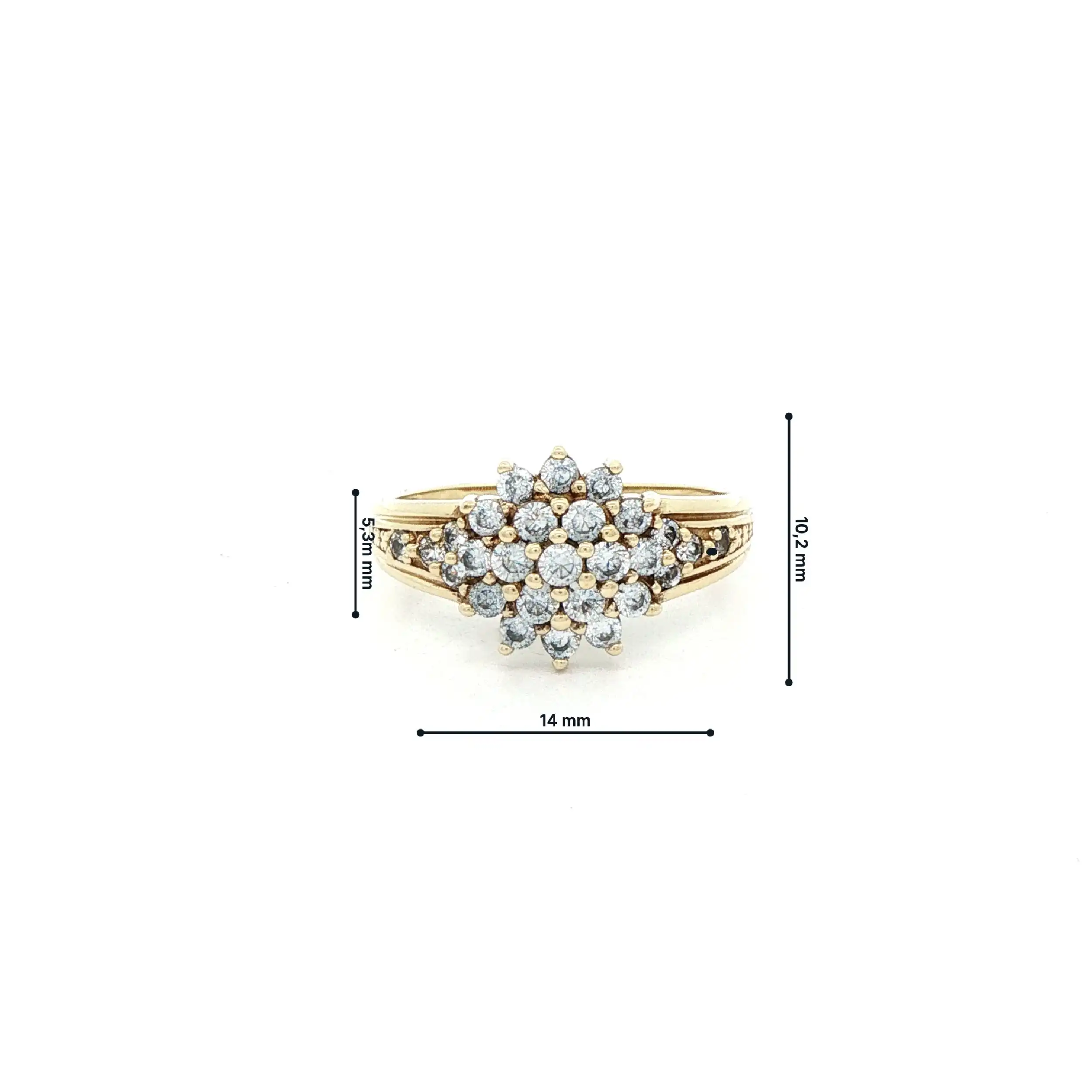 Ring Gelbgold mit Zirkonia Ring Gelbgold mit Zirkonia