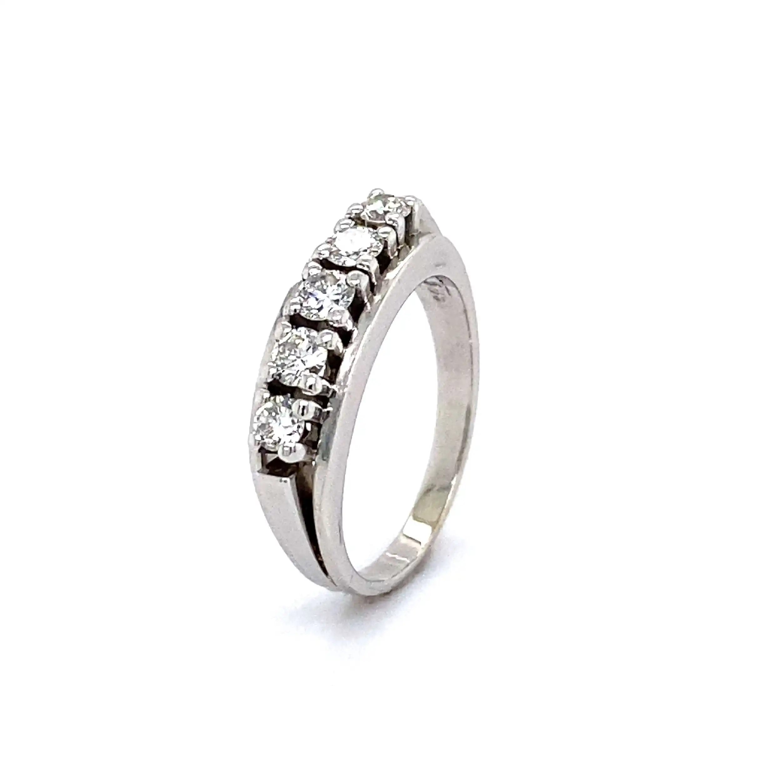 Ring Weißgold mit Brillanten, graviert mit 0,44ct Ring Weißgold mit Brillanten, graviert mit 0,44ct