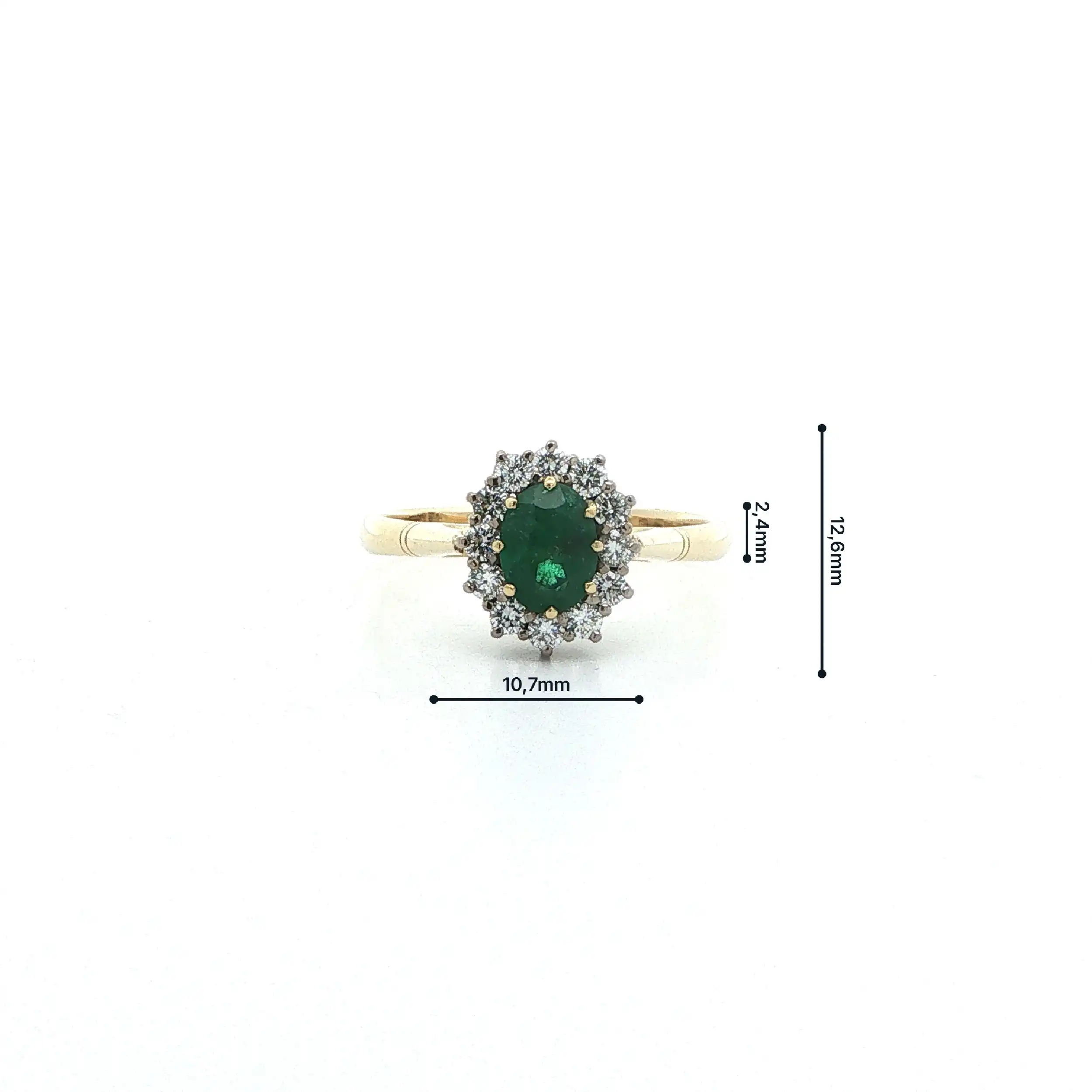 Ring Bicolor mit Smaragd & Brillanten