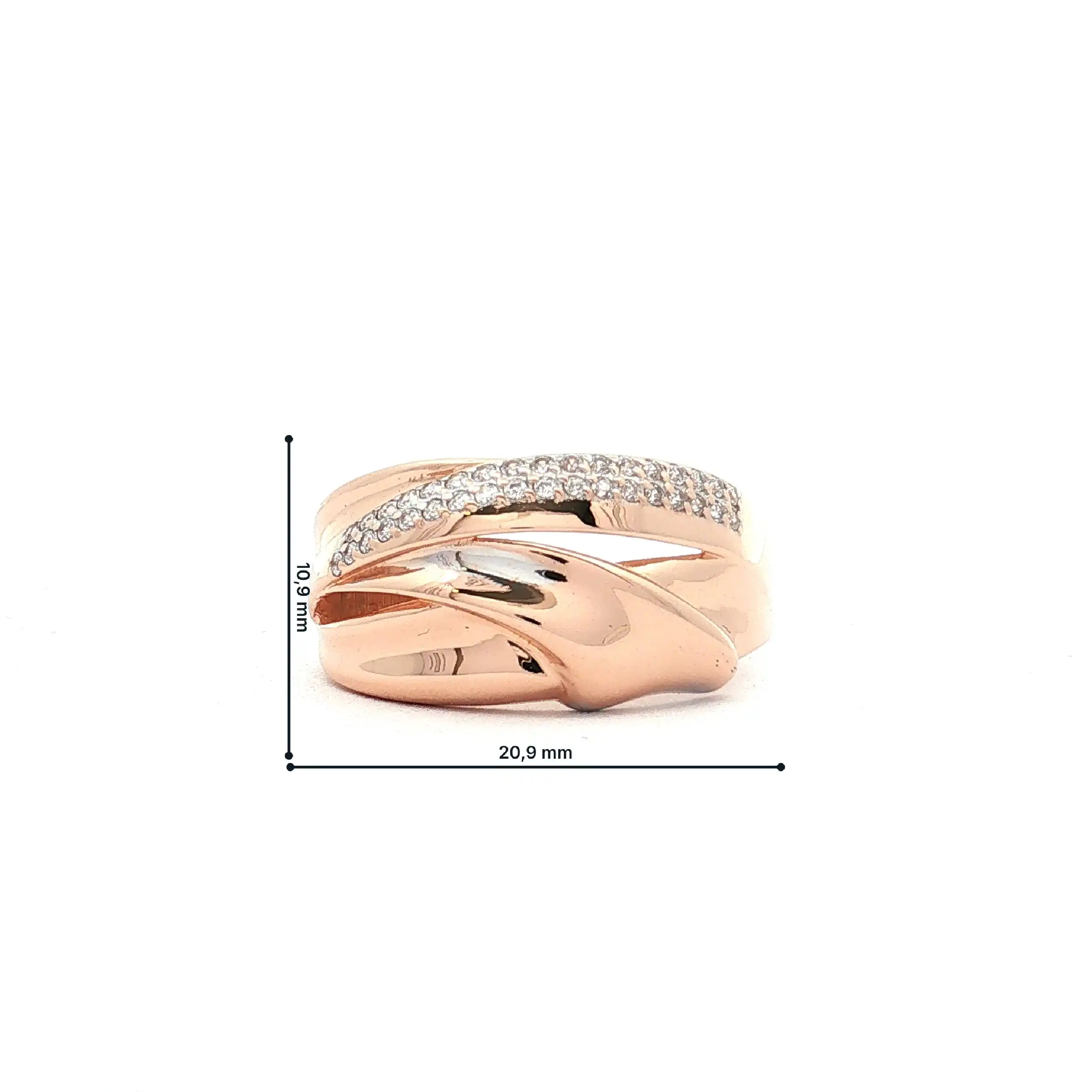 Ring Roségold mit Zirkonia