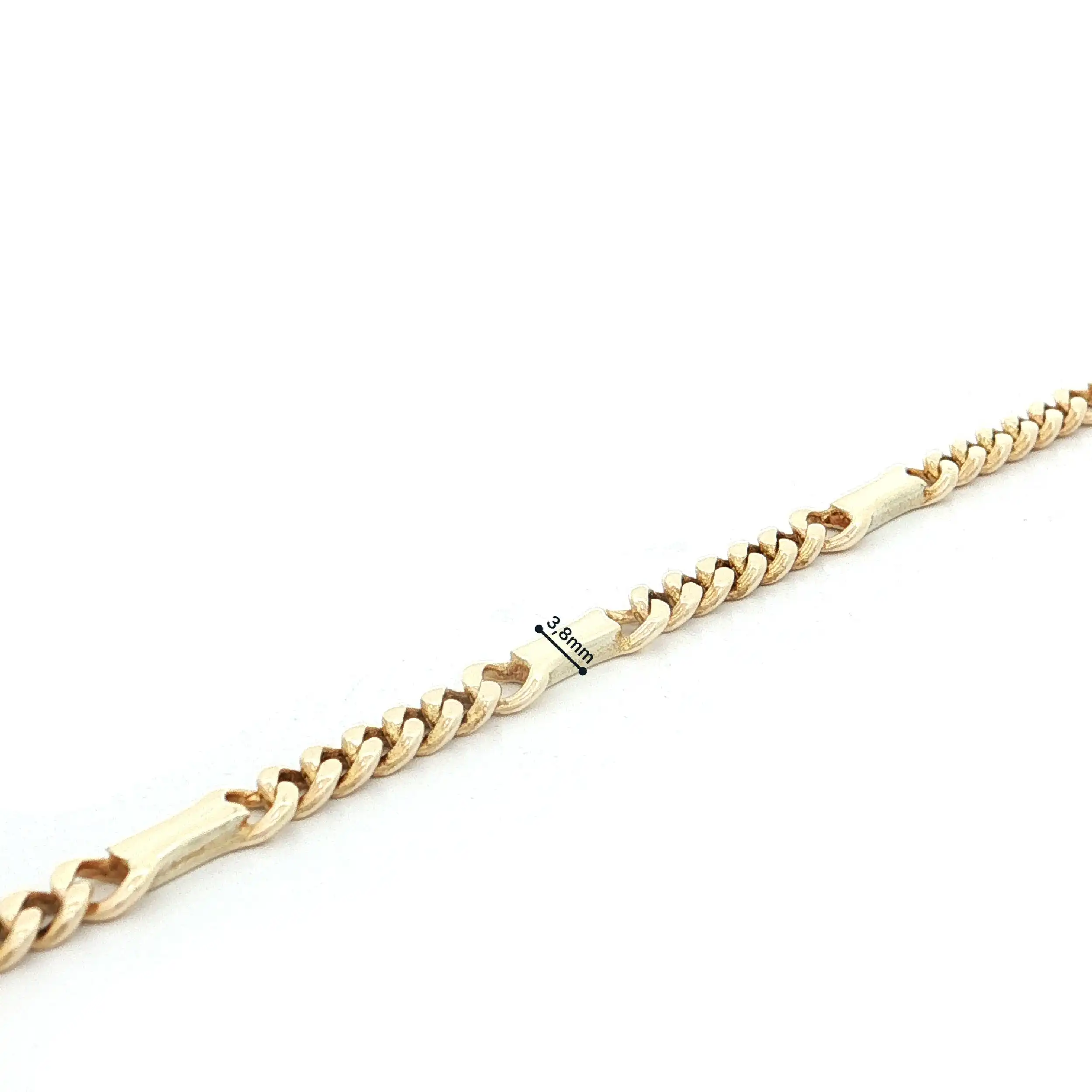 Stäbchen-Panzerarmband Gelbgold