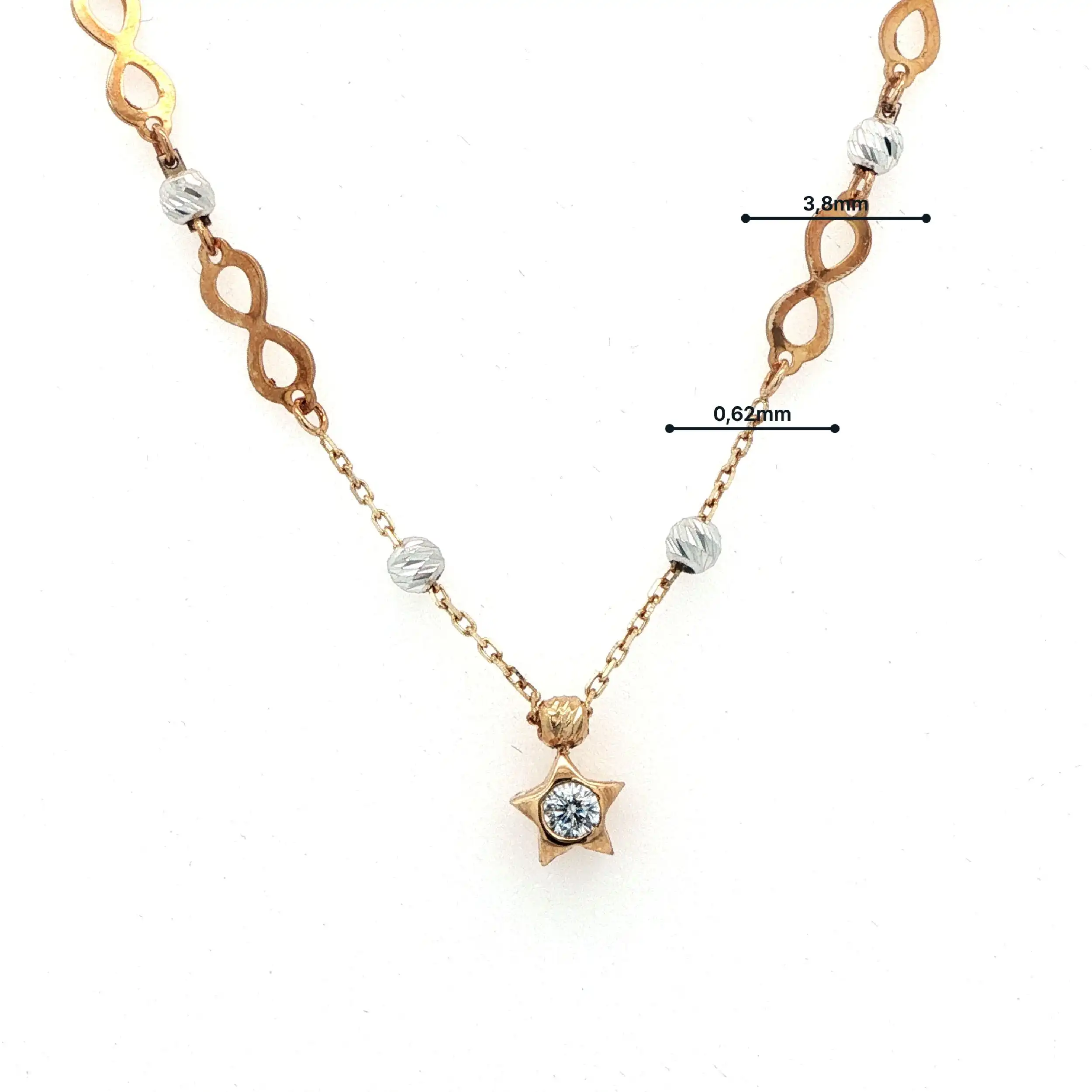 Collier Infinity Bicolor mit Zirkonia Collier Infinity Bicolor mit Zirkonia