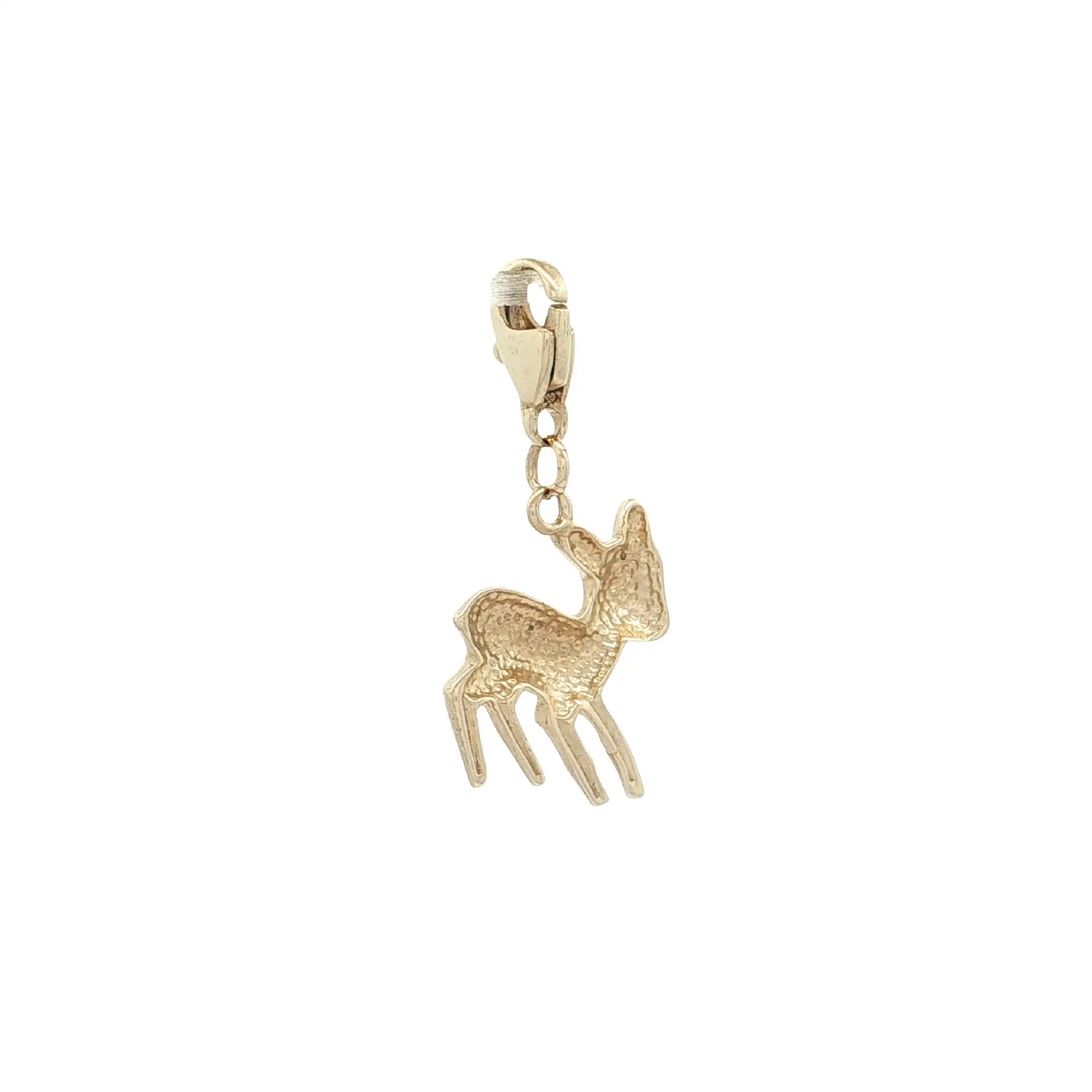 Anhänger / Charm mit Karabinerverschluss Gelbgold Bambi Anhänger / Charm mit Karabinerverschluss Gelbgold Bambi