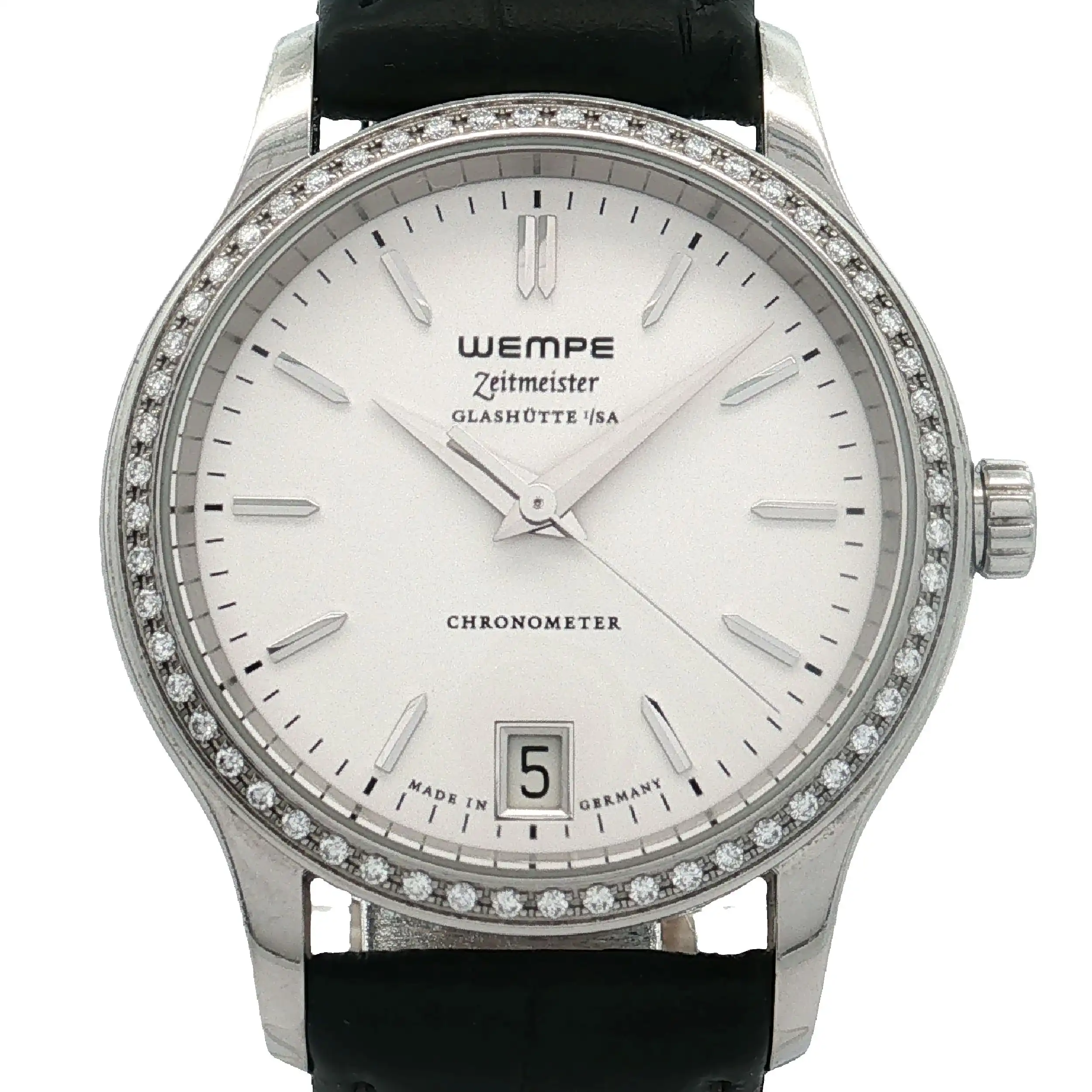 Damenuhr Wempe Zeitmeister Chronometer mit Brillantlünette Damenuhr Wempe Zeitmeister Chronometer mit Brillantlünette
