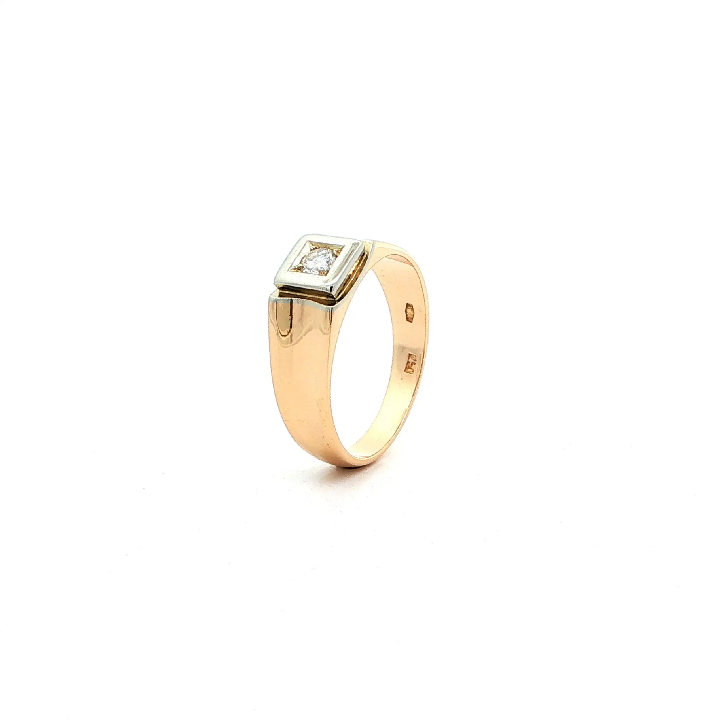 Ring Bicolor mit Brillant