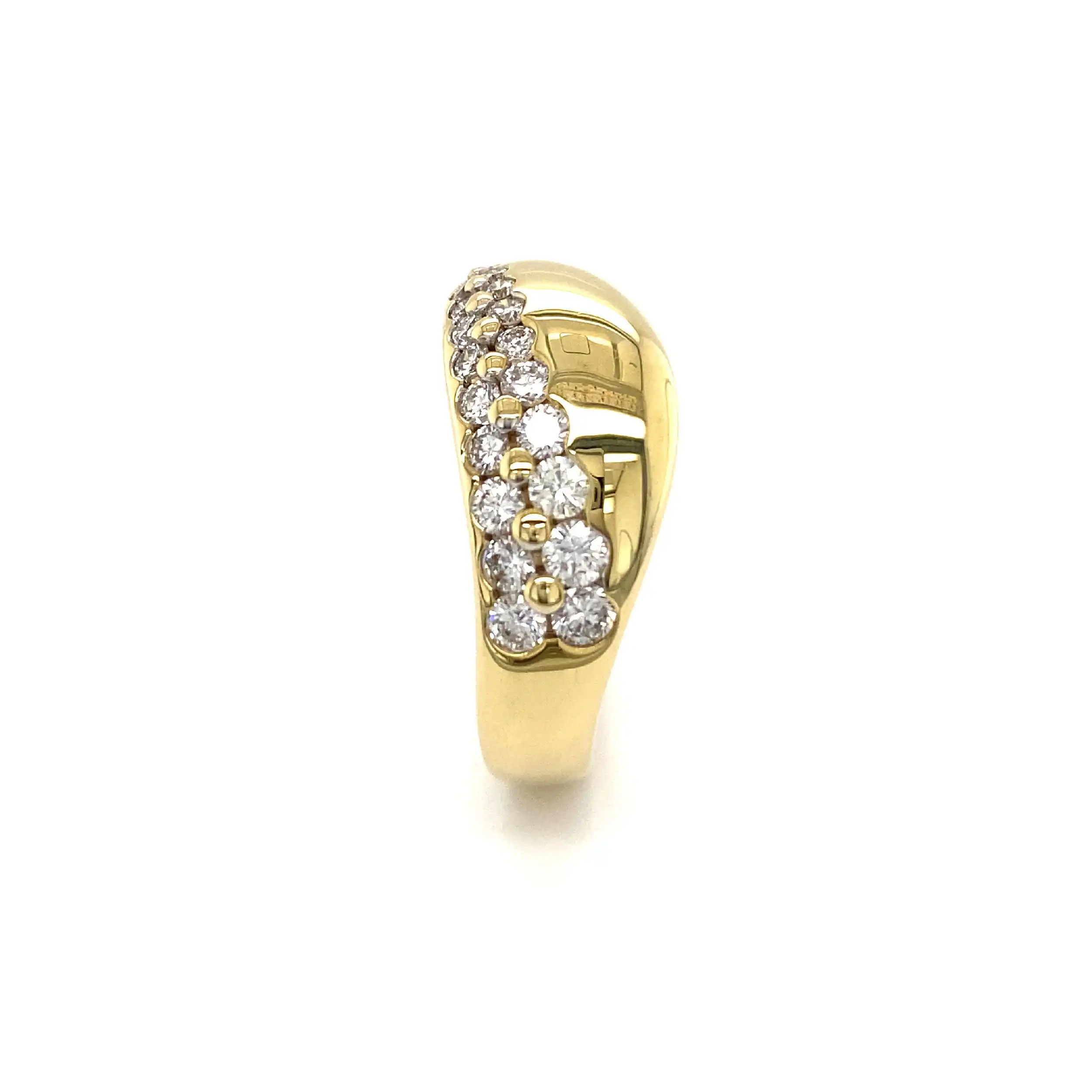 Ring Gelbgold mit Brillanten, graviert mit 0,75ct.
