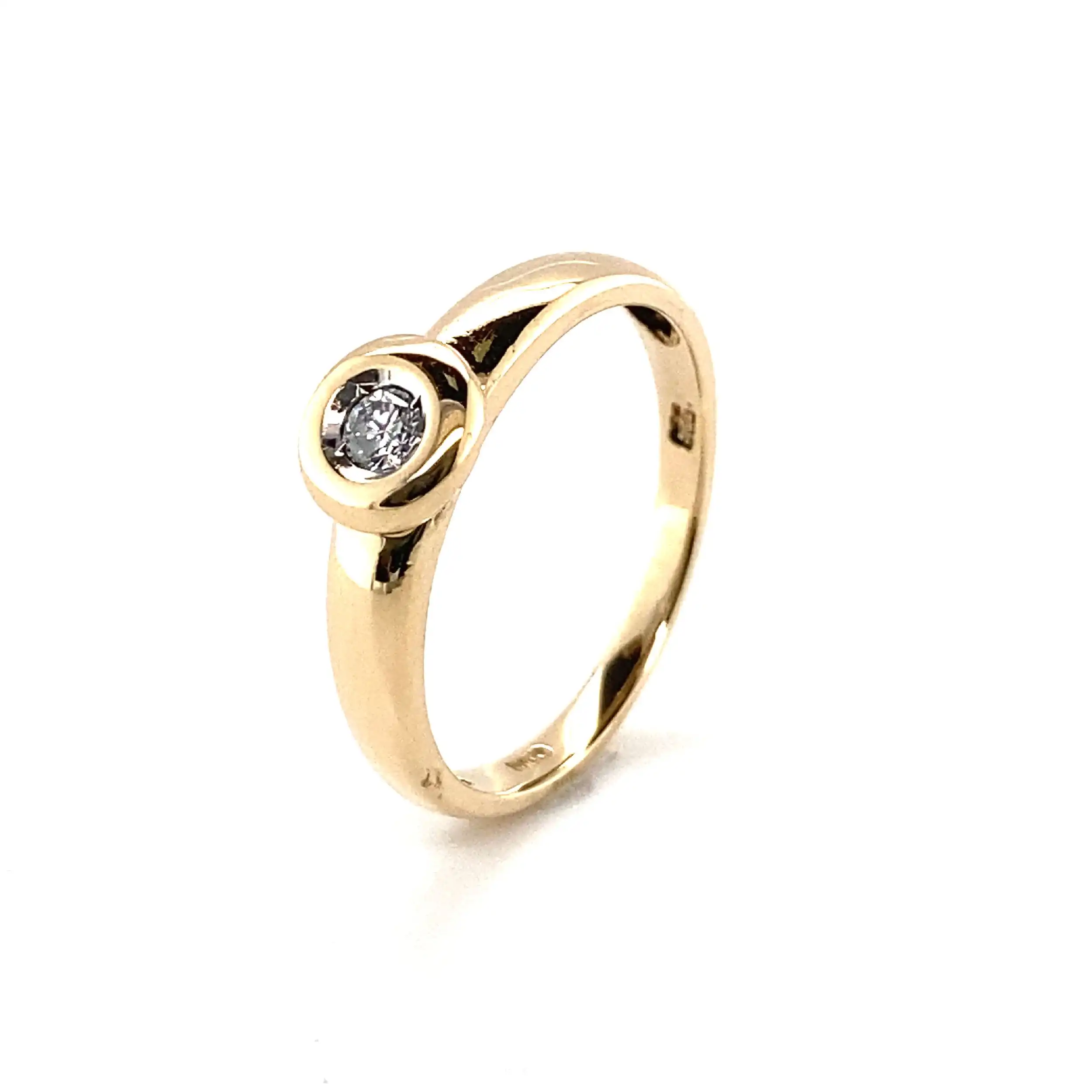 Ring Gelbgold mit Brillant Ring Gelbgold mit Brillant