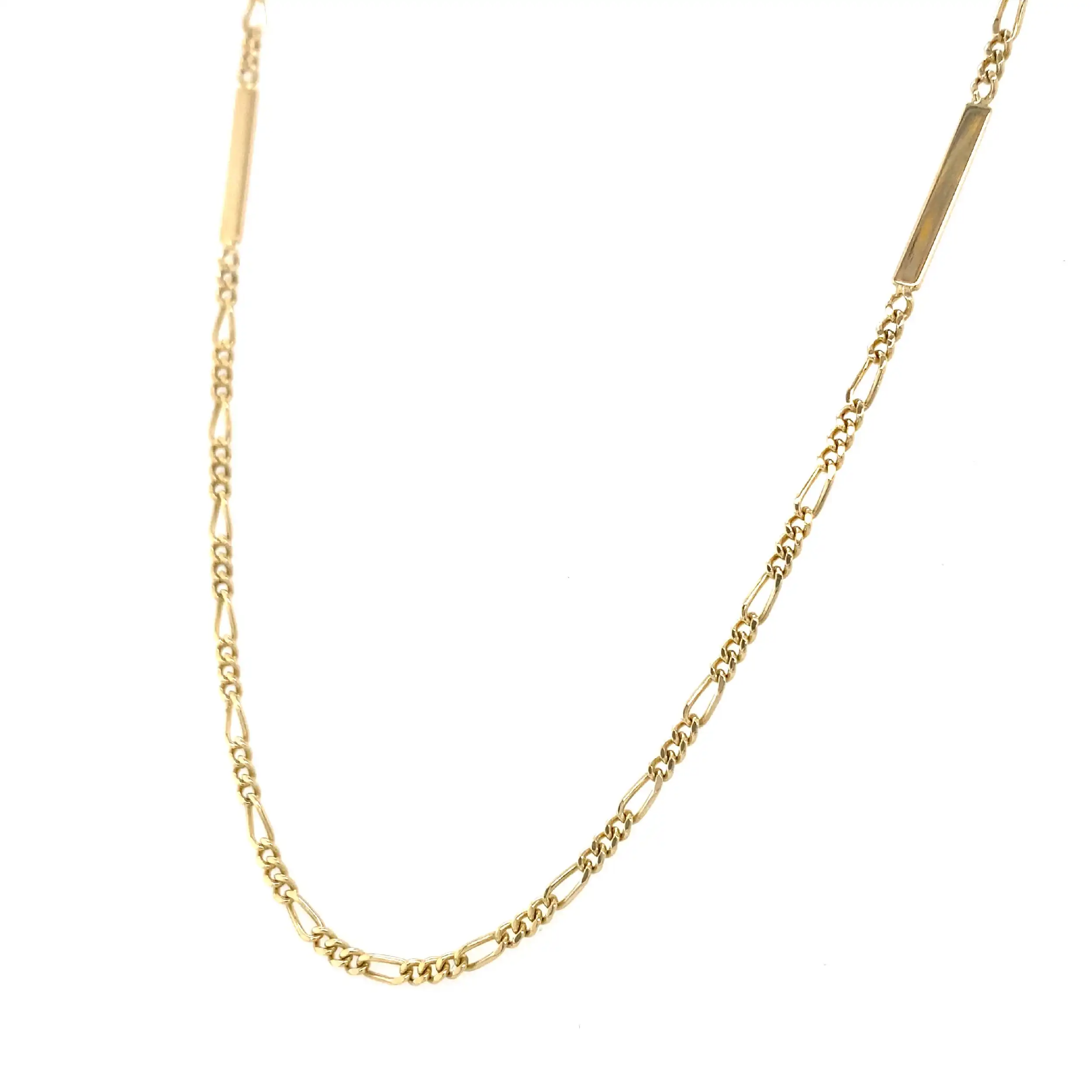 Figaro-Stäbchenkette Gelbgold Figaro-Stäbchenkette Gelbgold