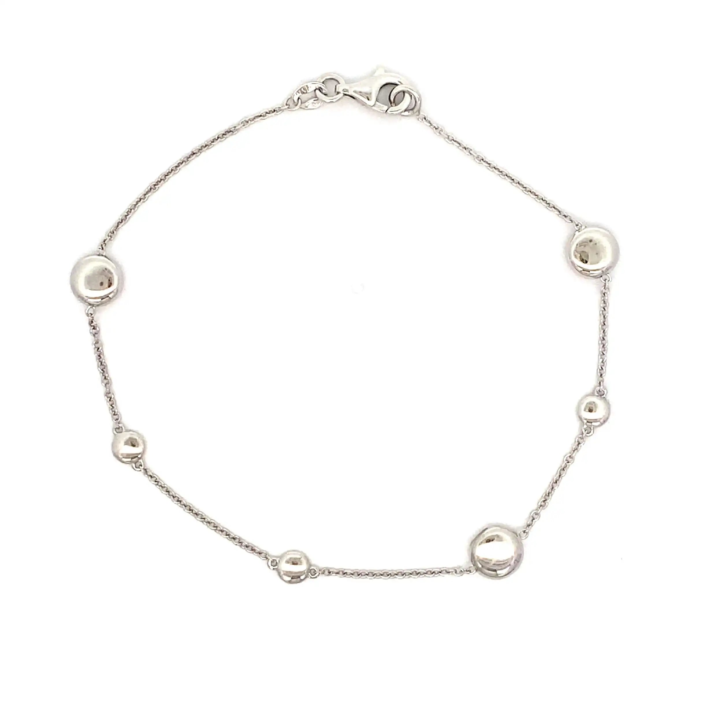 Ankerarmband mit Linsen Weißgold Ankerarmband mit Linsen Weißgold