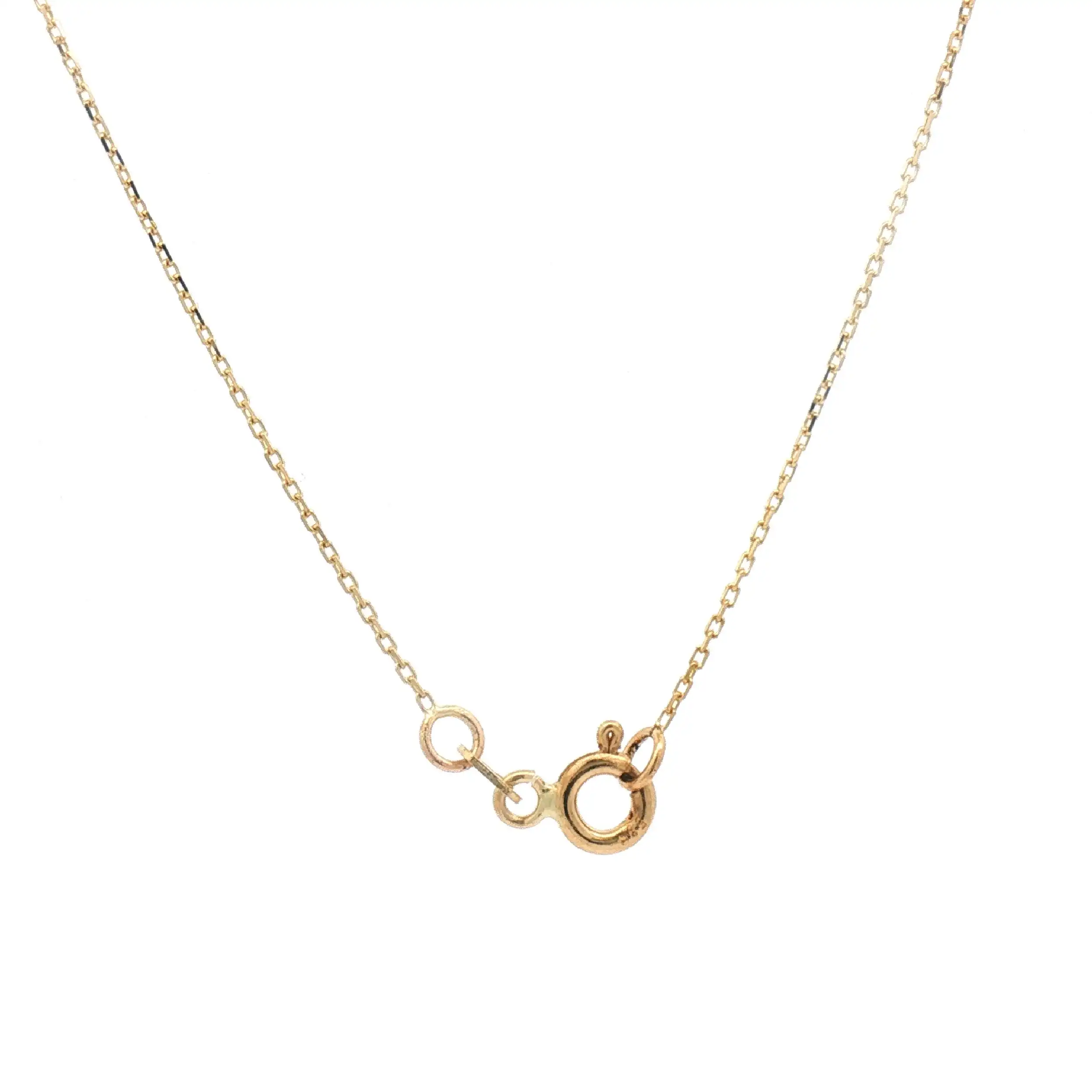 Ankerkette Gelbgold mit Anhänger und Zirkonia