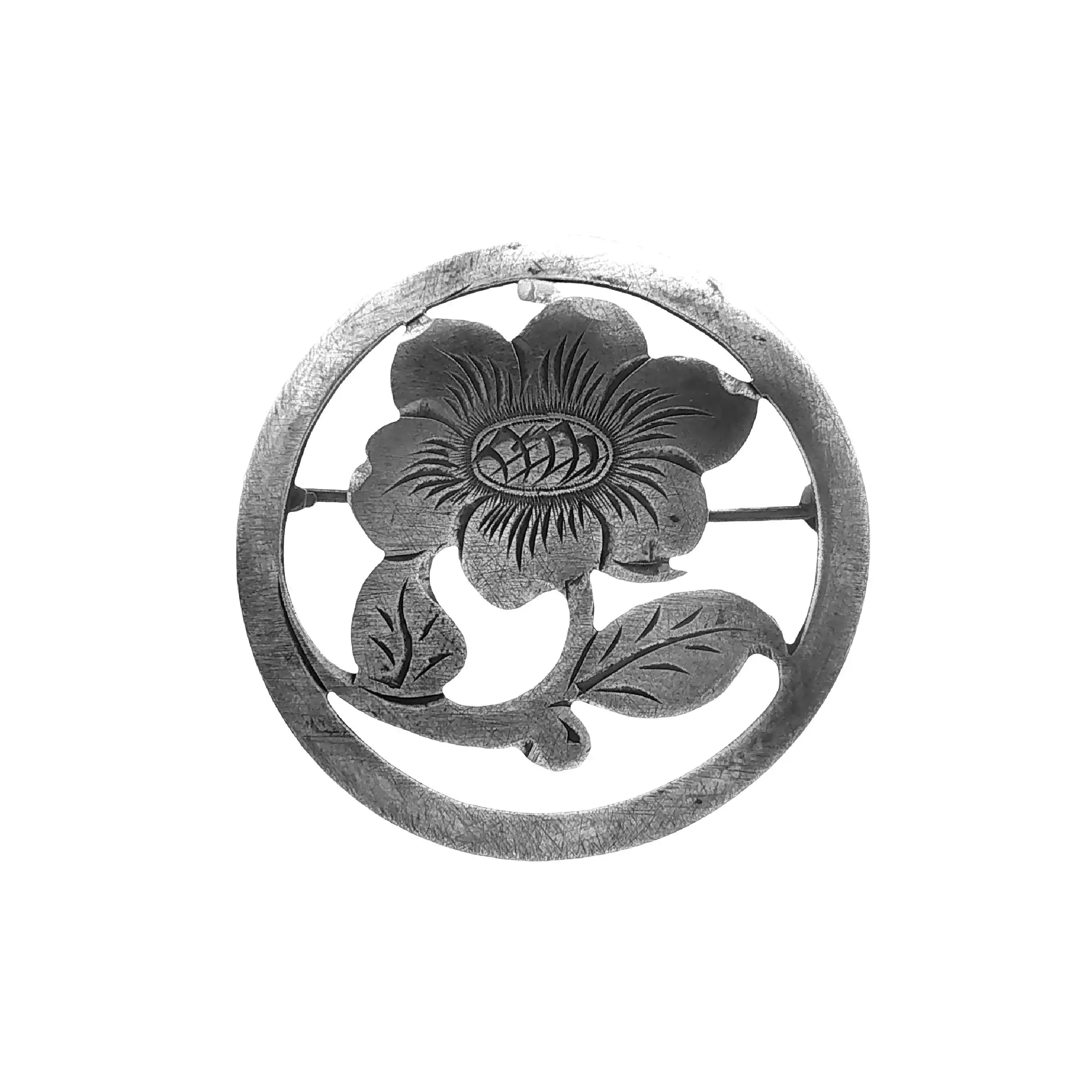 Nadel Silber Blumenmotiv Nadel Silber Blumenmotiv
