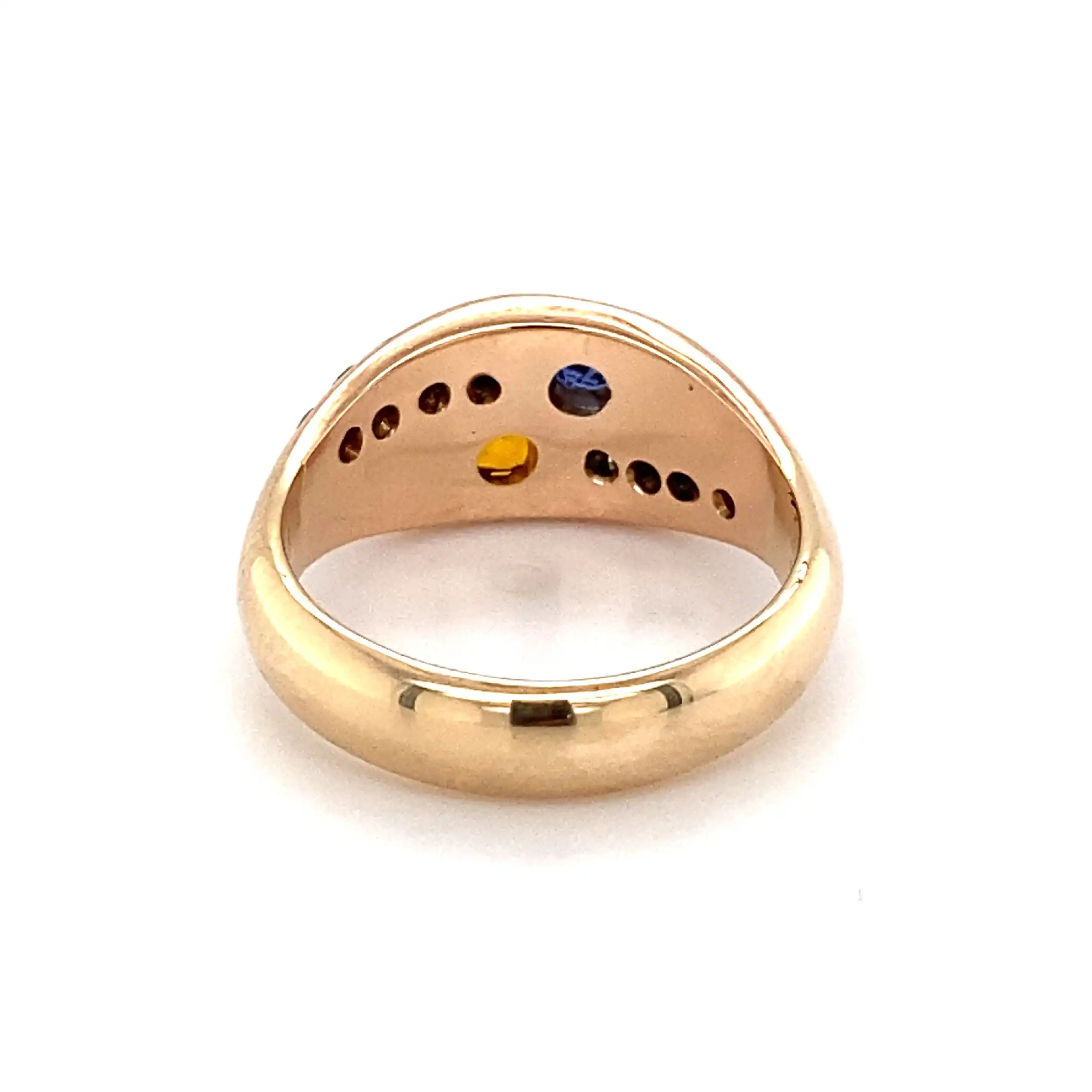 Ring Rotgold mit Brillanten und Farbsteinen Ring Rotgold mit Brillanten und Farbsteinen