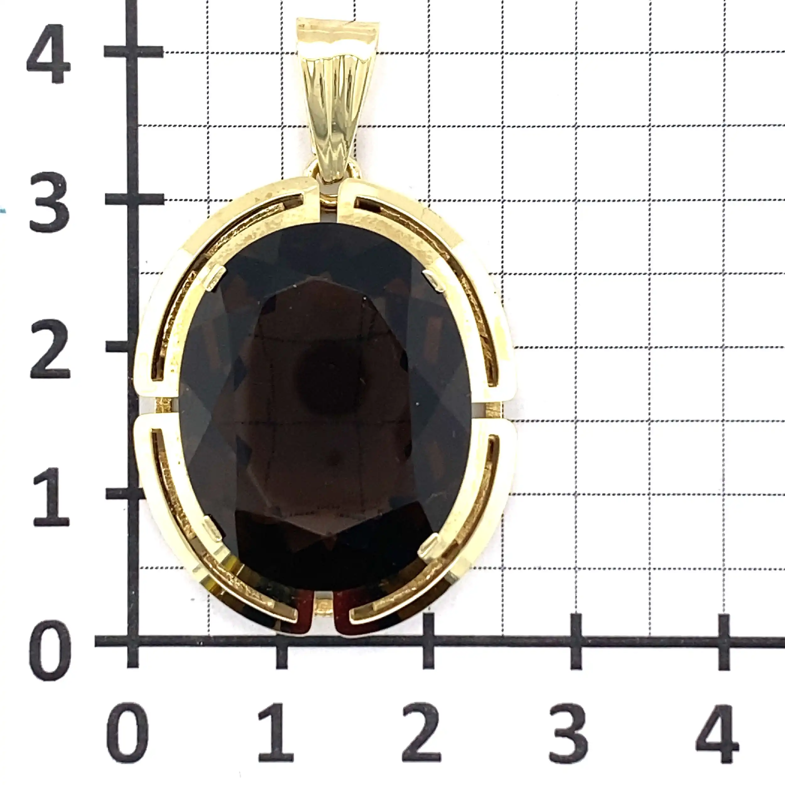 Anhänger Gelbgold mit Rauchquarz Anhänger Gelbgold mit Rauchquarz