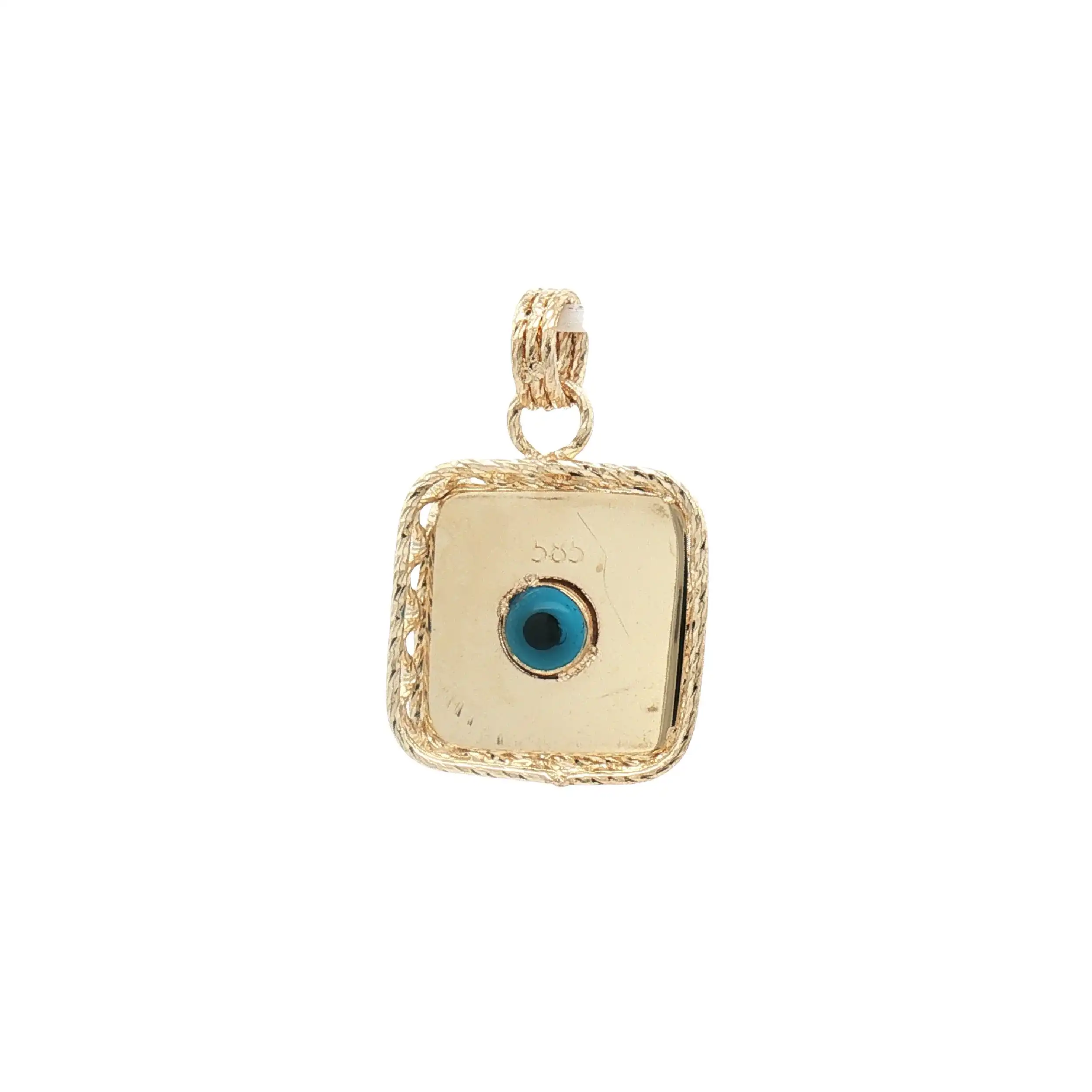 Anhänger Gelbgold mit blauem Farbstein Anhänger Gelbgold mit blauem Farbstein