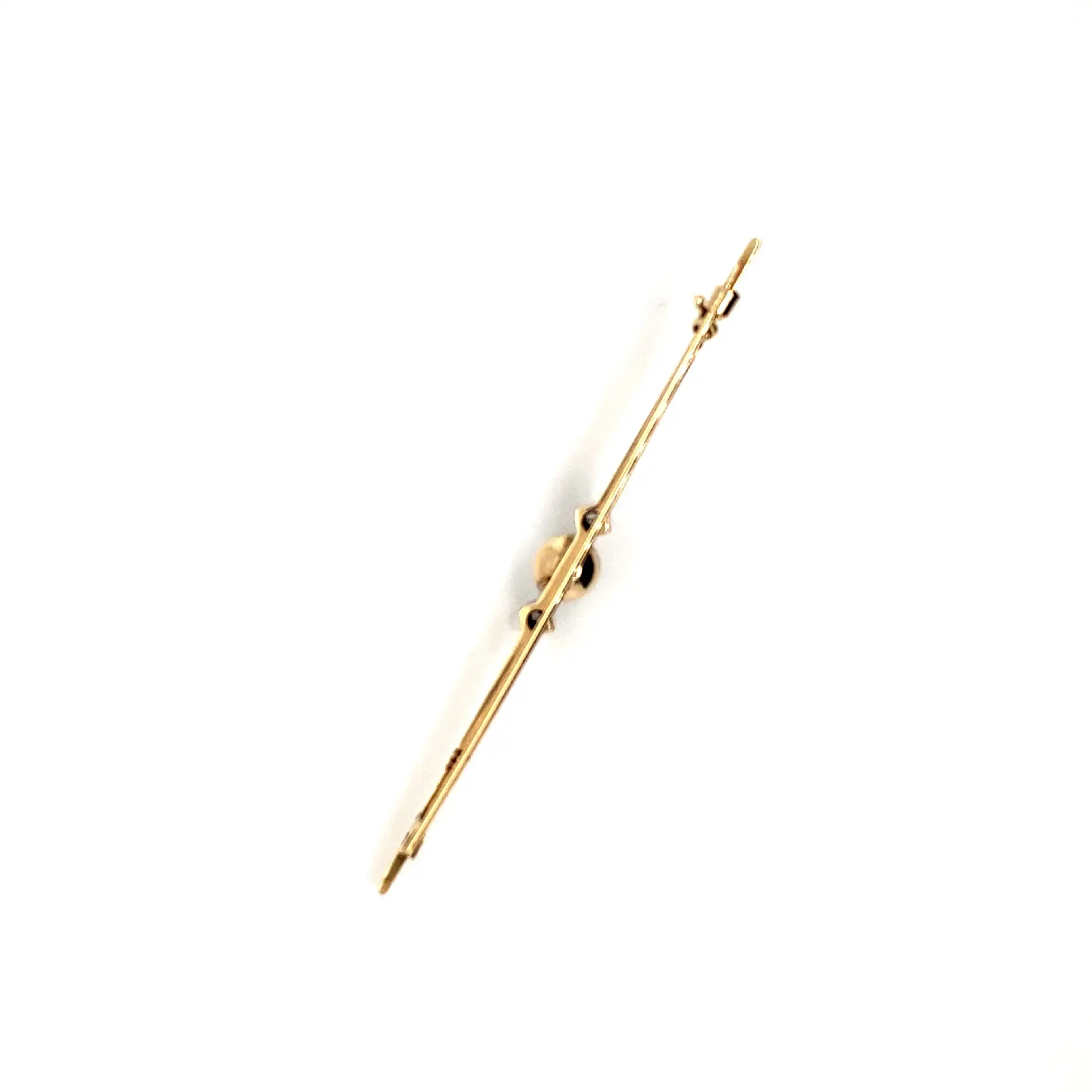 Nadel Gelbgold mit Perle & Brillanten