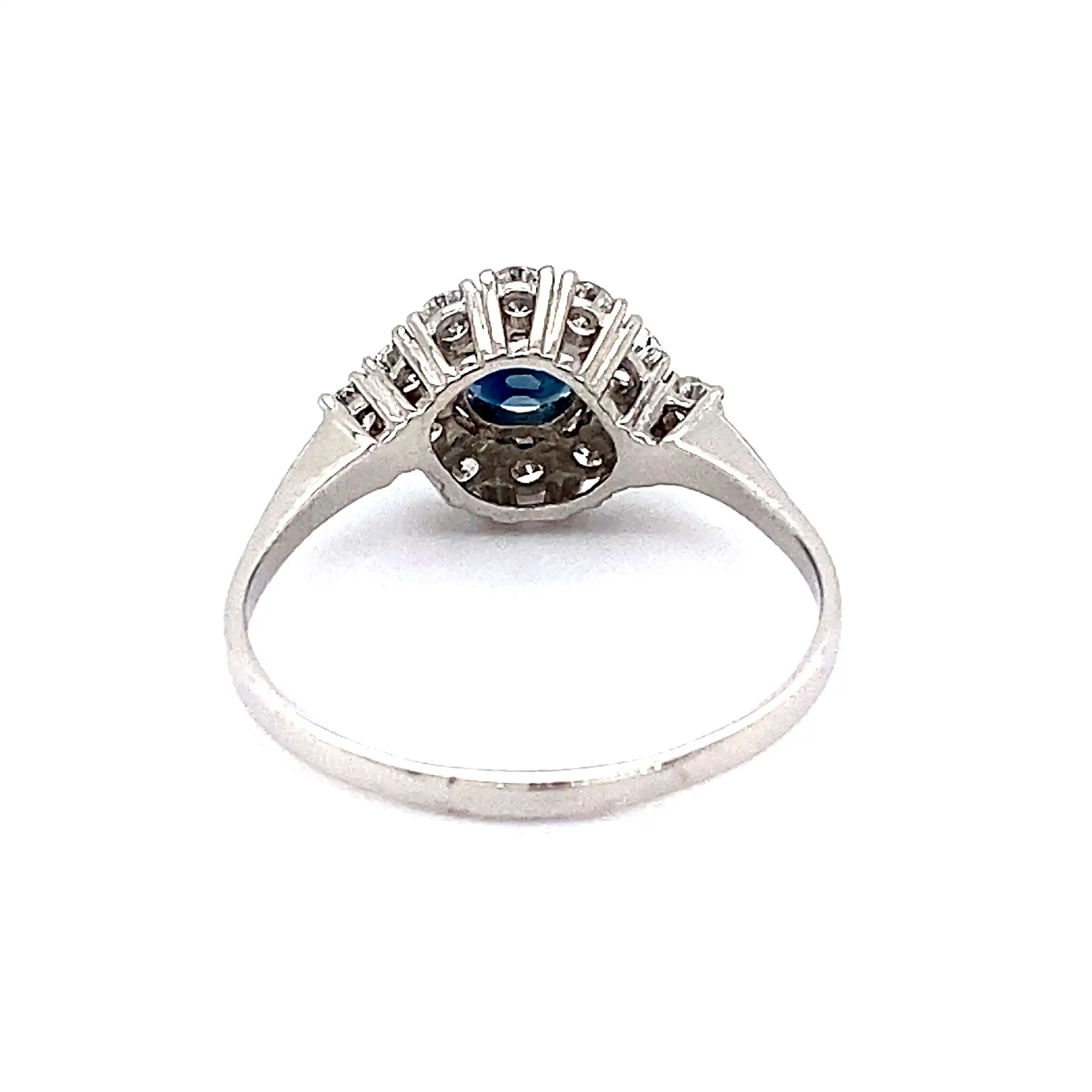 Ring Weißgold mit Saphir und Brillanten Ring Weißgold mit Saphir und Brillanten