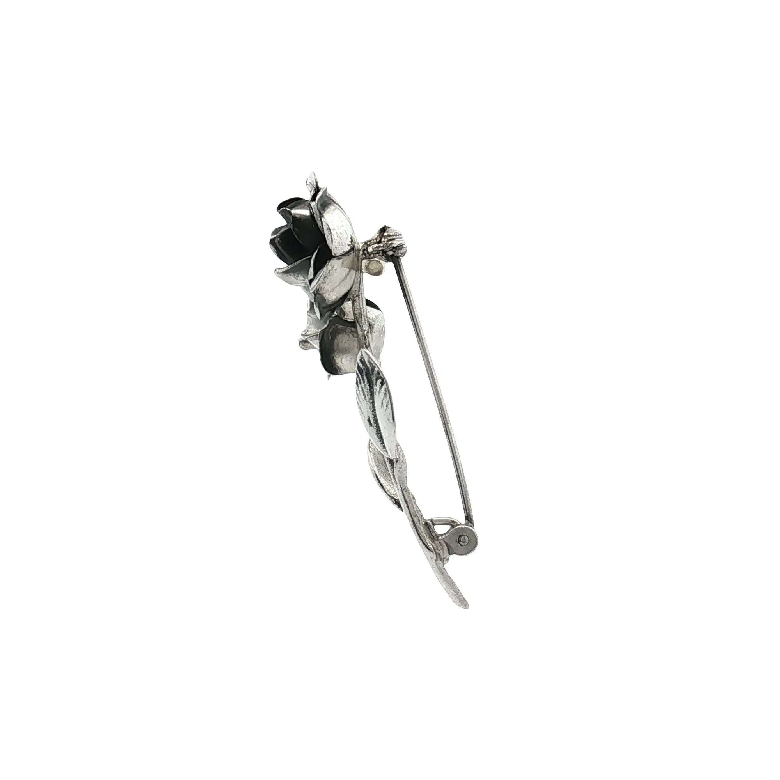 Brosche / Nadel Silber Rose