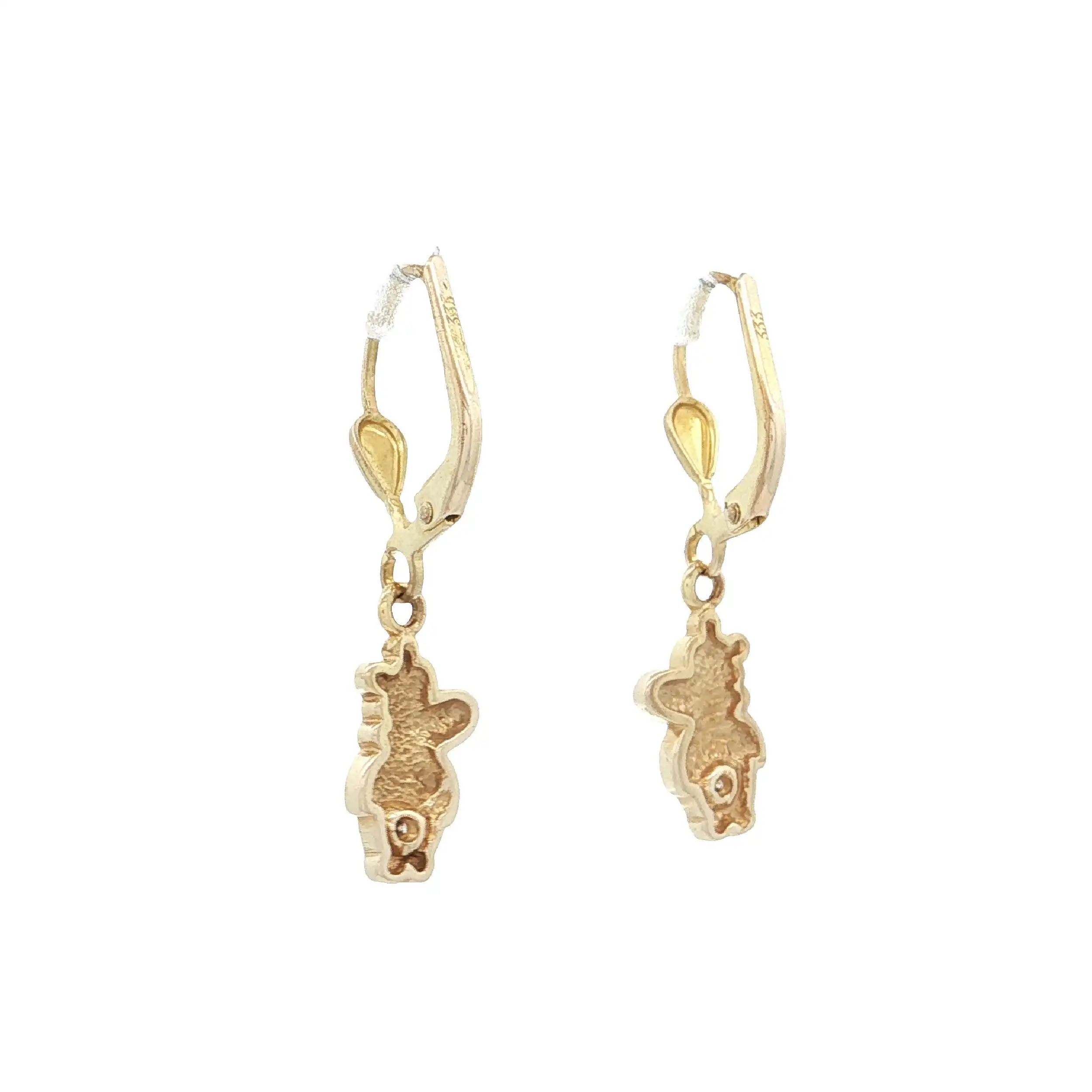 Ohrhänger Gelbgold "Hippo" mit Zirkonia